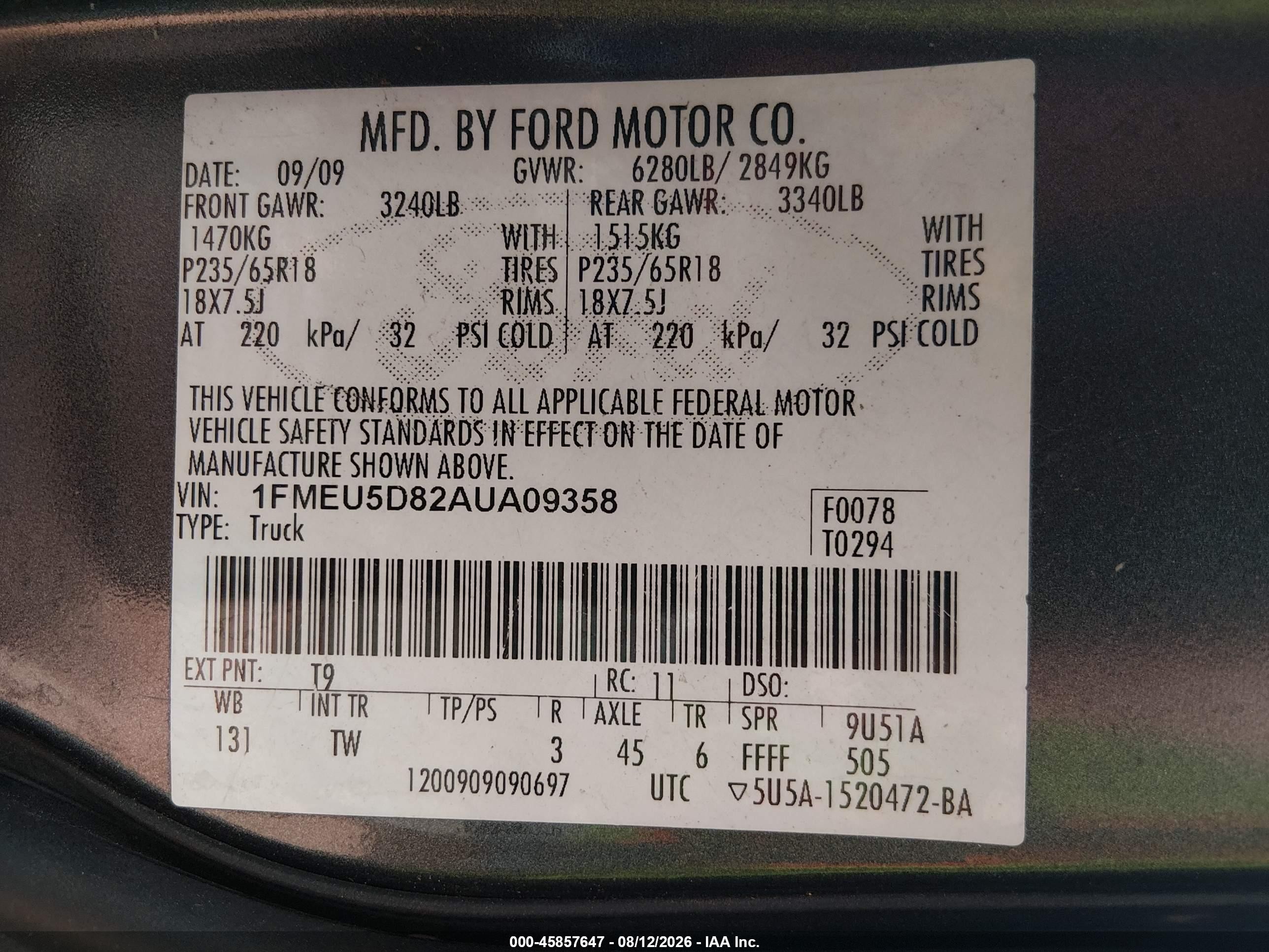 2010 Ford Explorer Sport Trac Limited Gray vin: 1FMEU5D82AUA09358