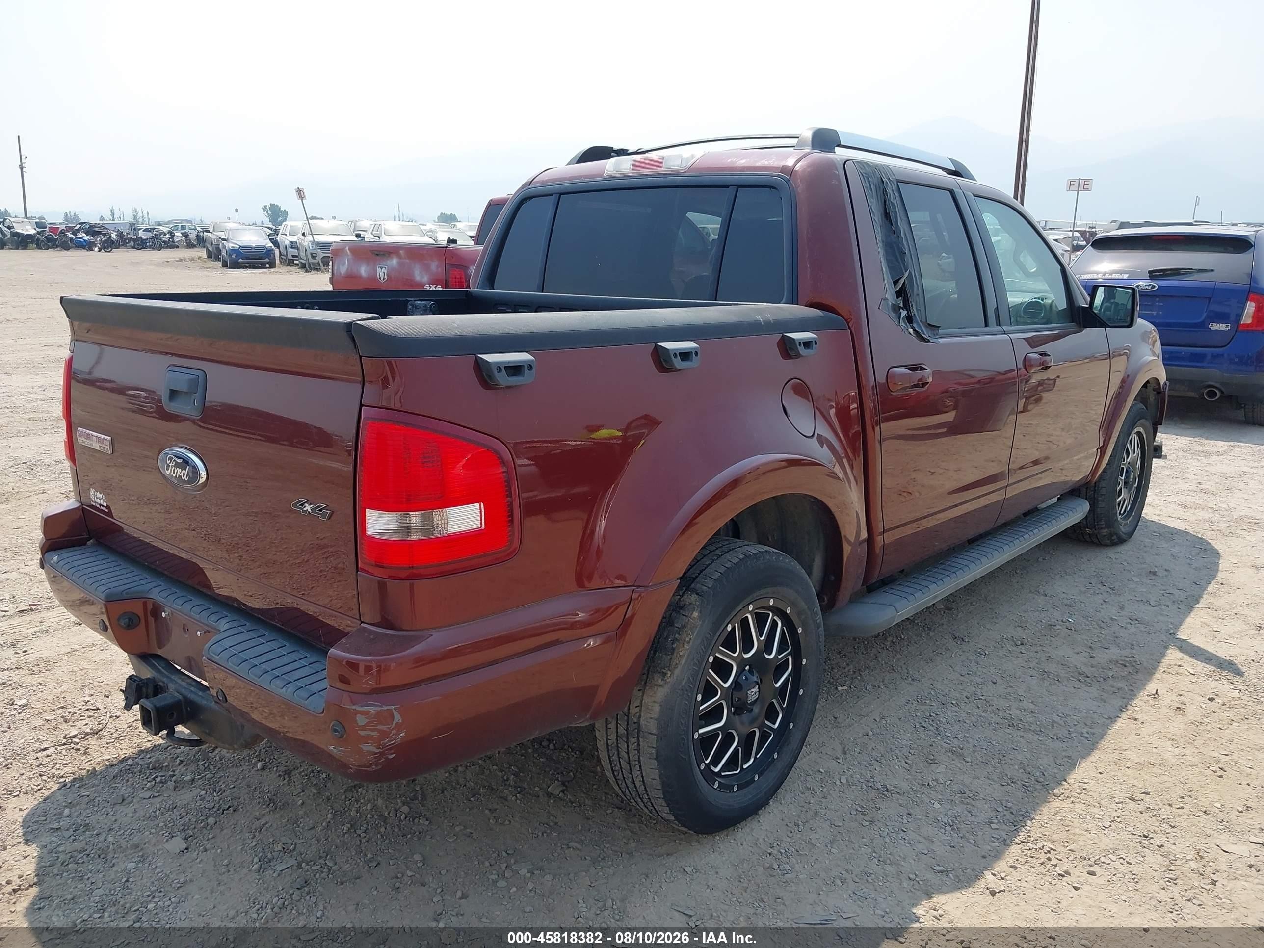 2010 Ford Explorer Sport Trac Limited Burgundy vin: 1FMEU5D86AUA21609