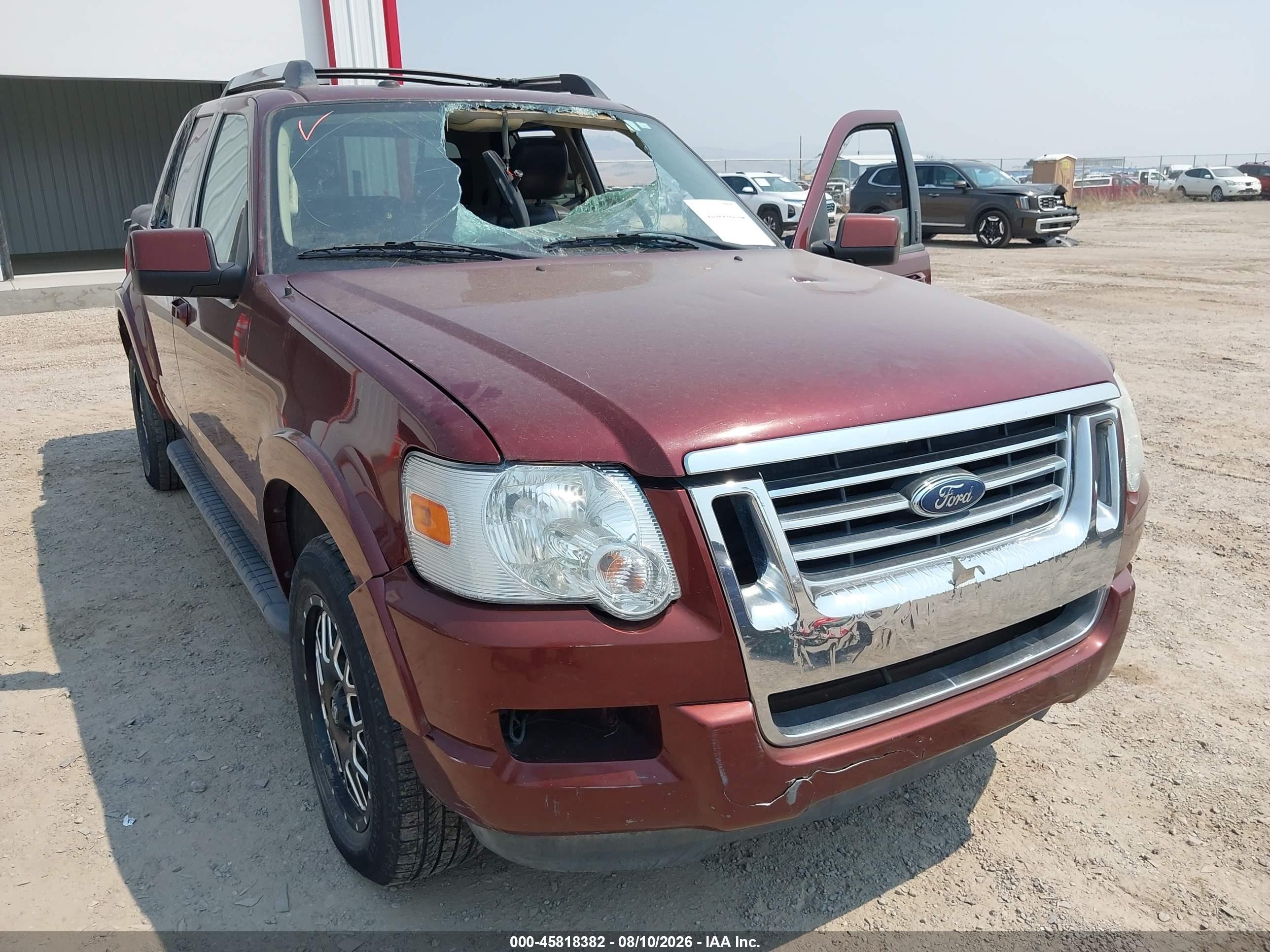 2010 Ford Explorer Sport Trac Limited Burgundy vin: 1FMEU5D86AUA21609