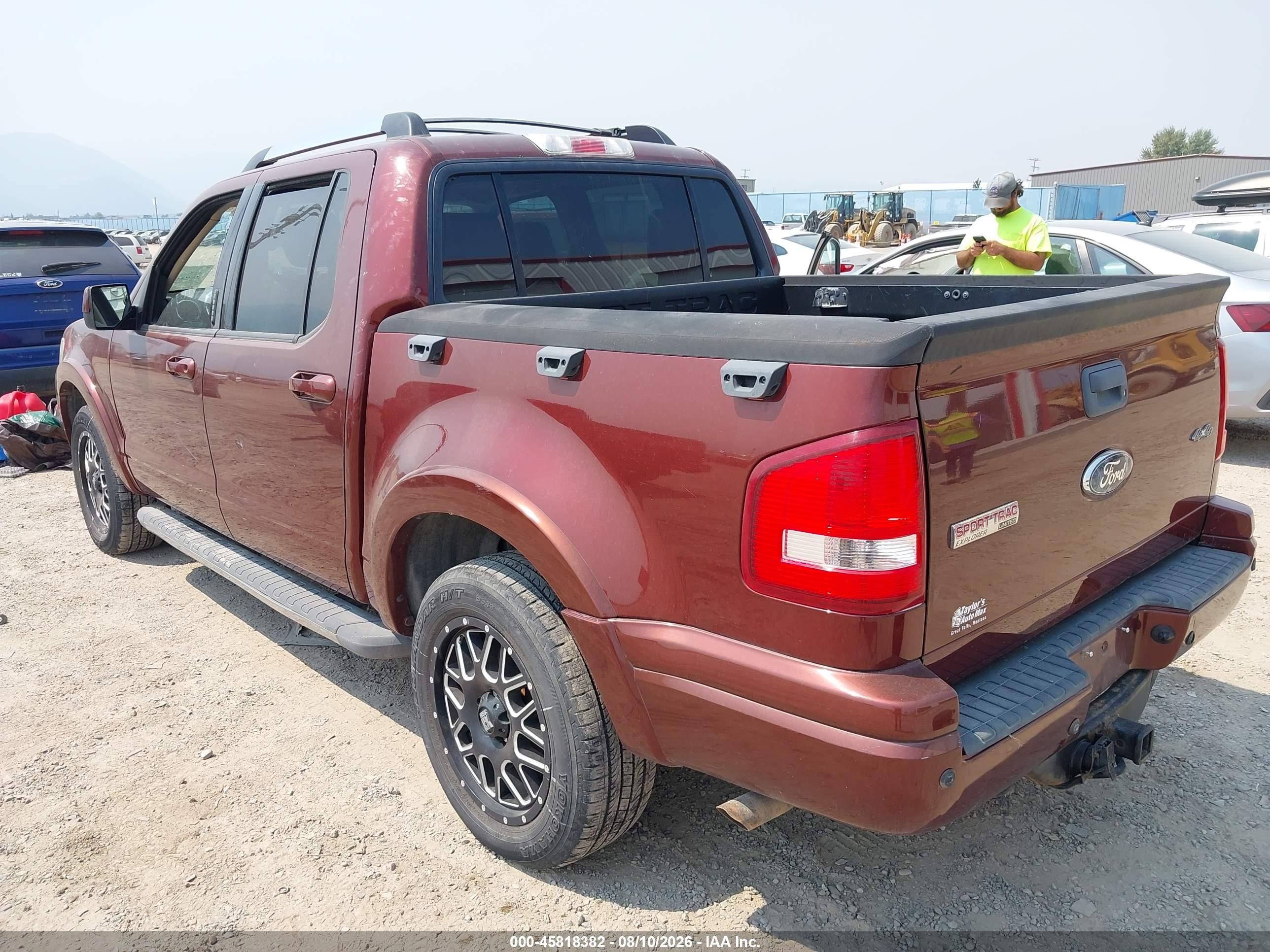 2010 Ford Explorer Sport Trac Limited Burgundy vin: 1FMEU5D86AUA21609