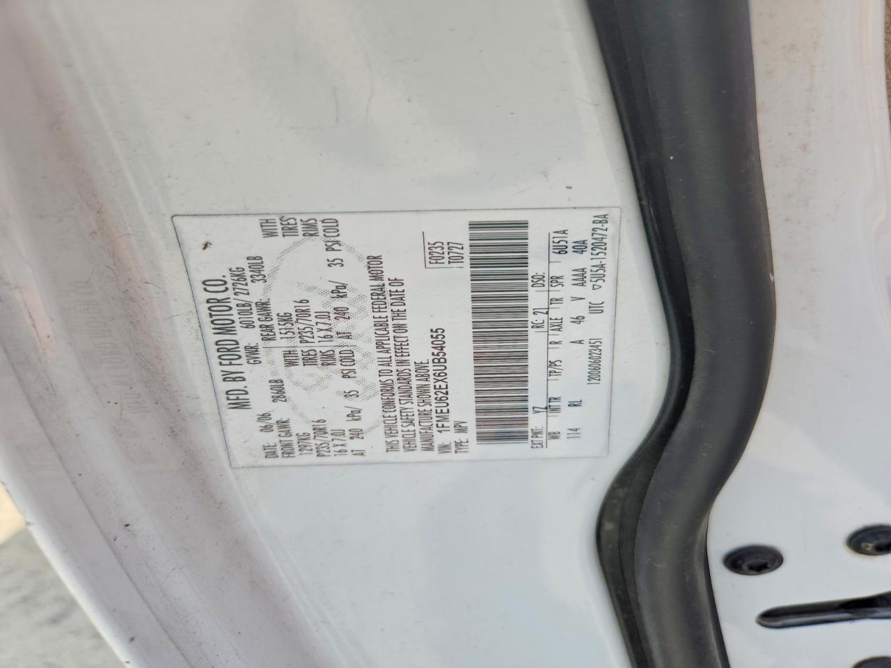 2006 Ford Explorer Xls Белый vin: 1FMEU62EX6UB54055