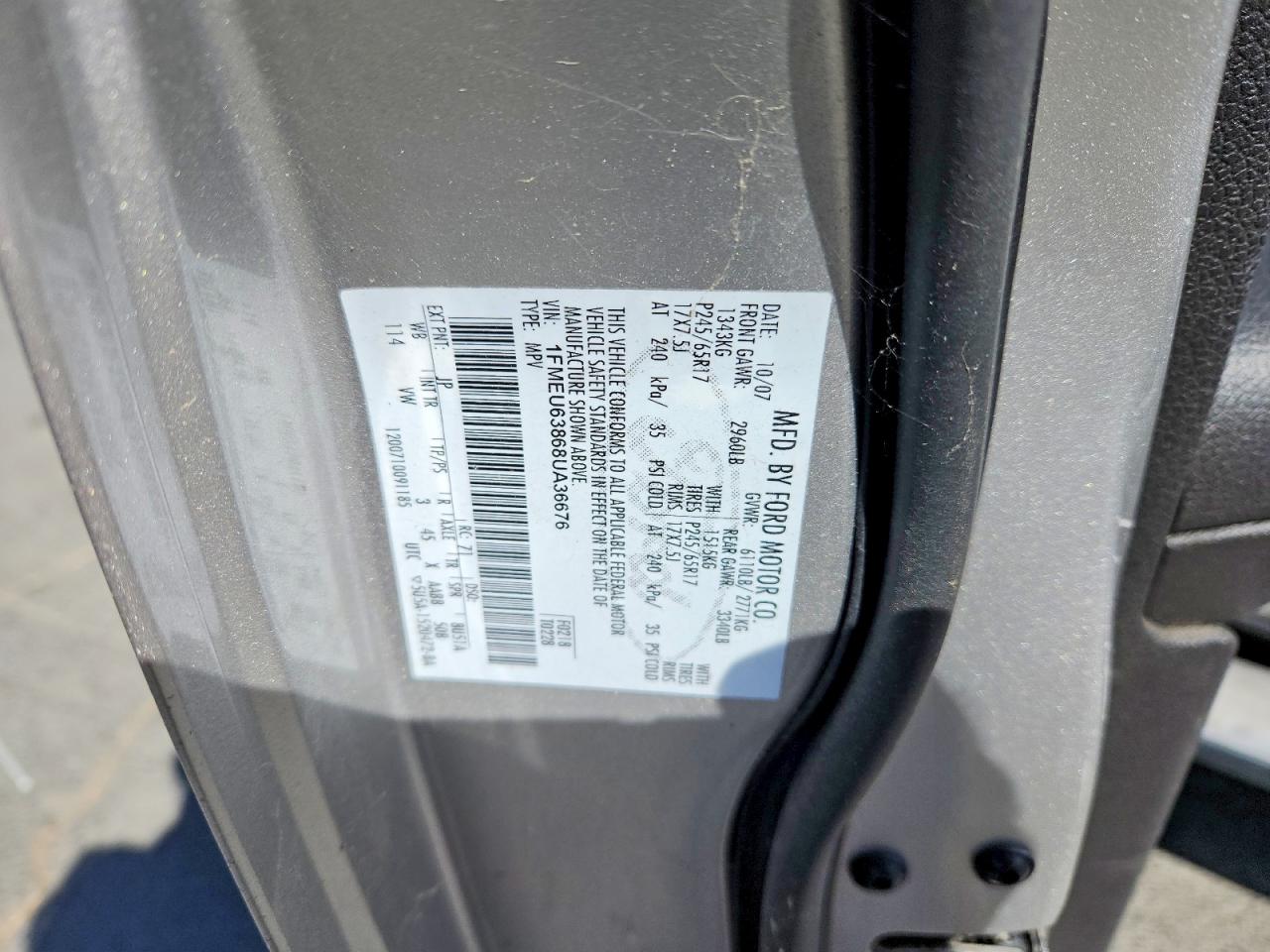 2008 Ford Explorer Xlt Серебряный vin: 1FMEU63868UA36676