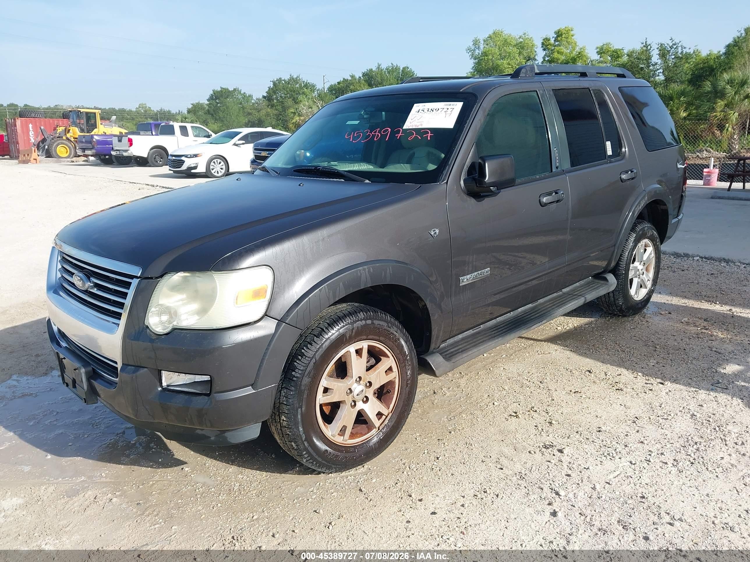 2007 Ford Explorer Xlt Gray vin: 1FMEU638X7UA42785