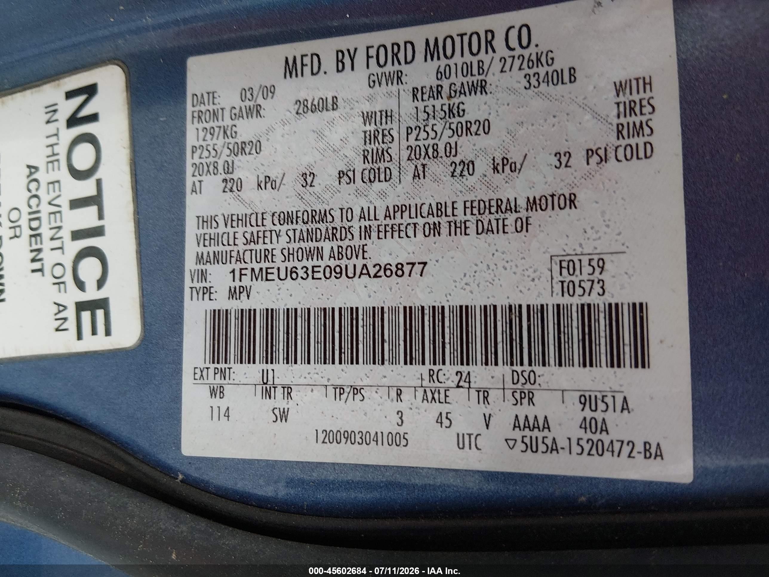 2009 Ford Explorer Xlt Blue vin: 1FMEU63E09UA26877