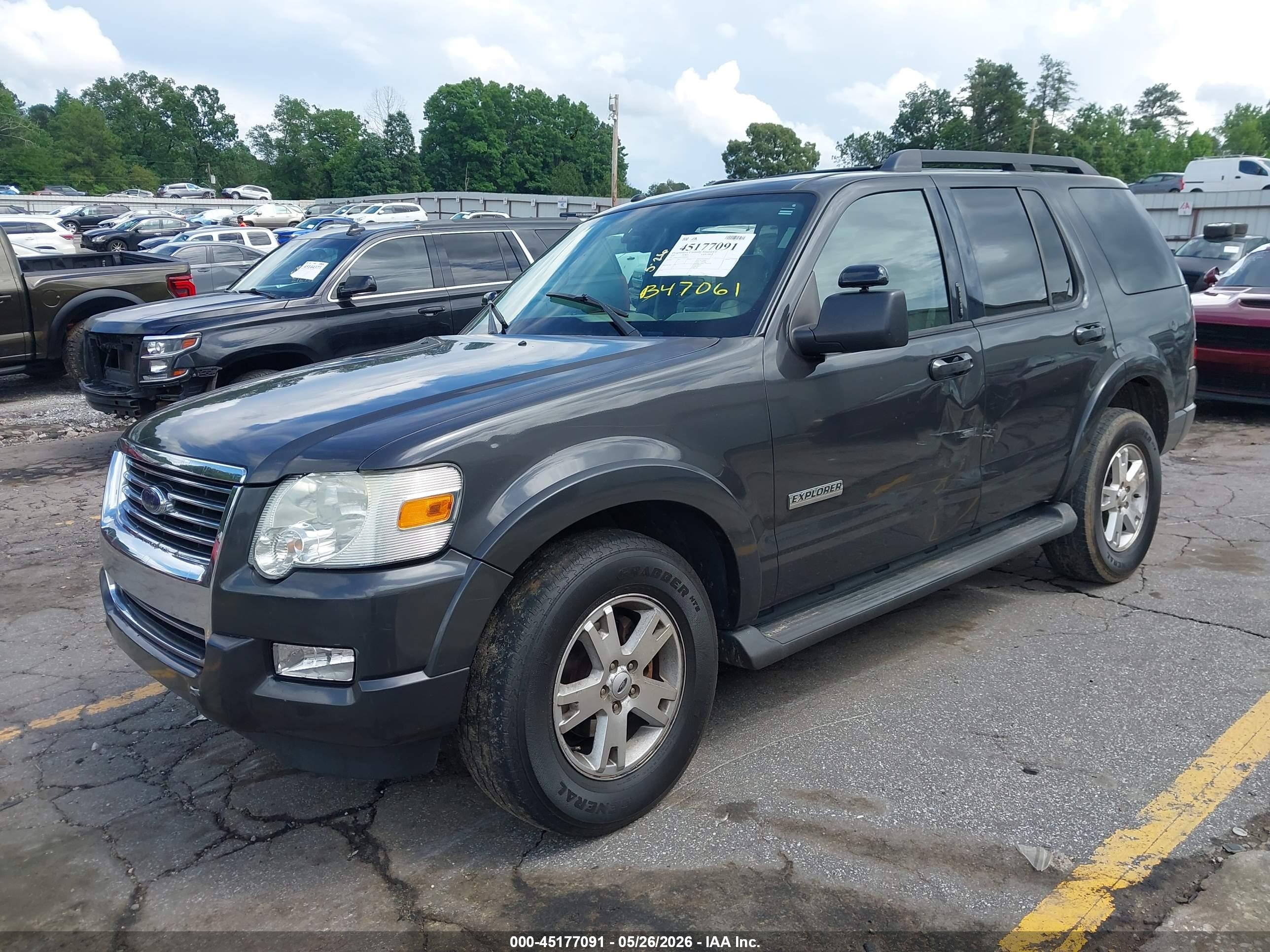 2007 Ford Explorer Xlt Gray vin: 1FMEU63E37UB47061