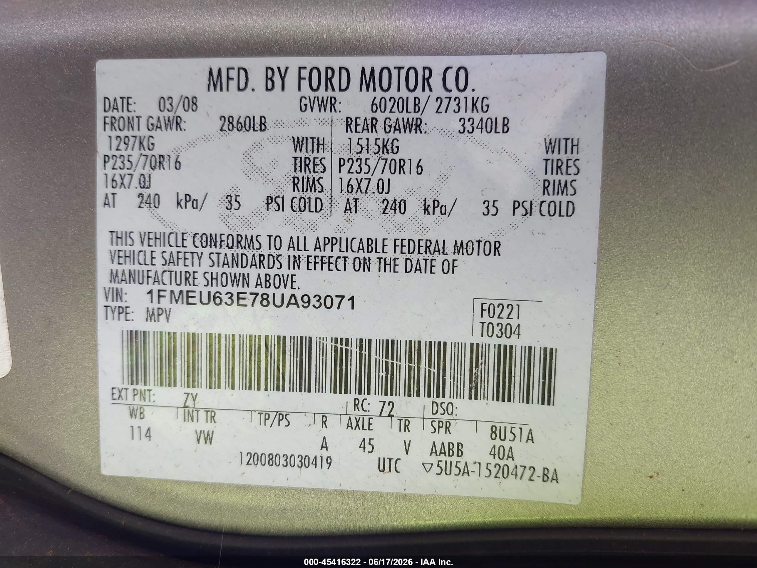 2008 Ford Explorer Xlt Silver vin: 1FMEU63E78UA93071
