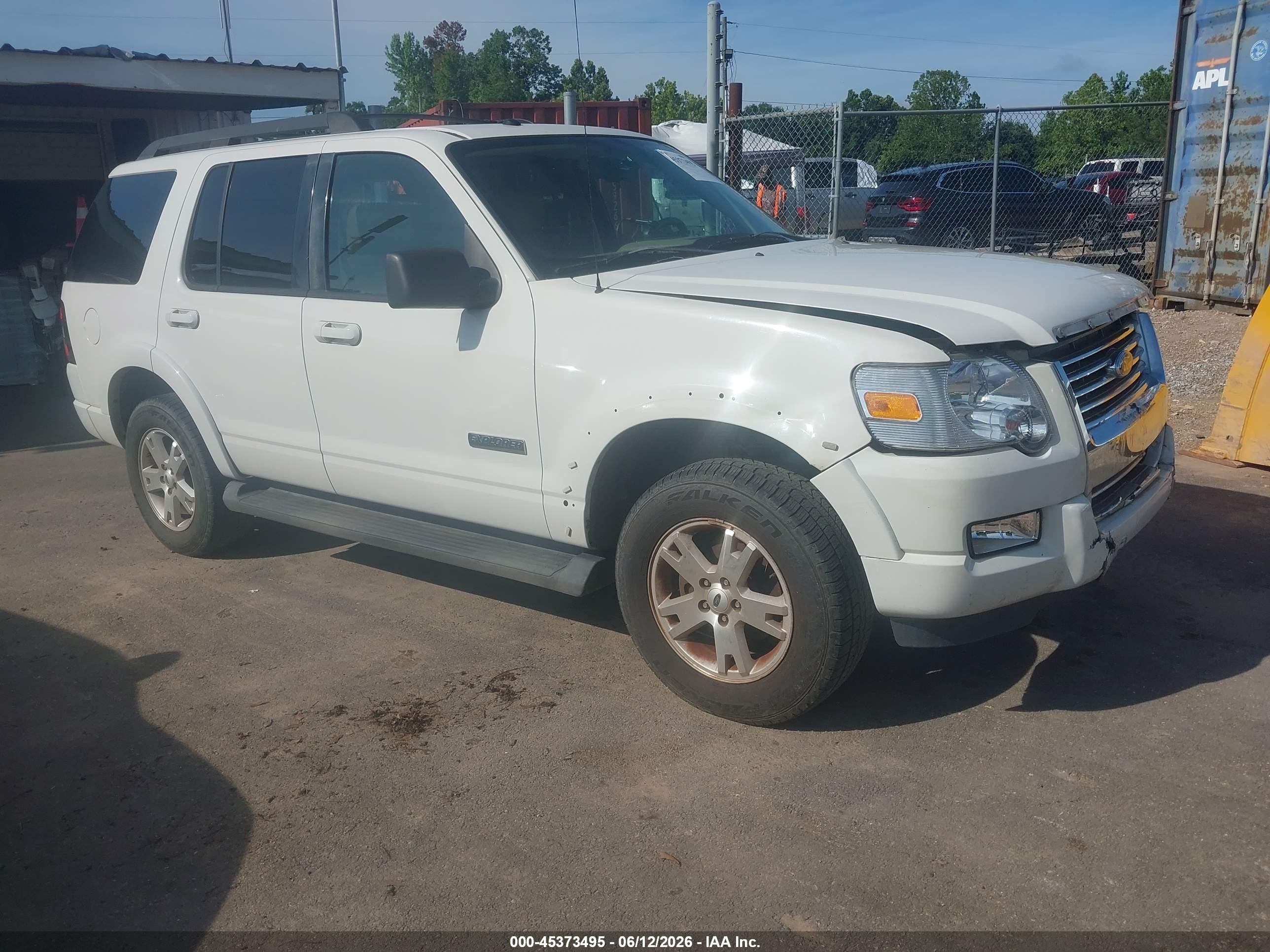 2008 Ford Explorer Xlt White vin: 1FMEU63E78UB14873