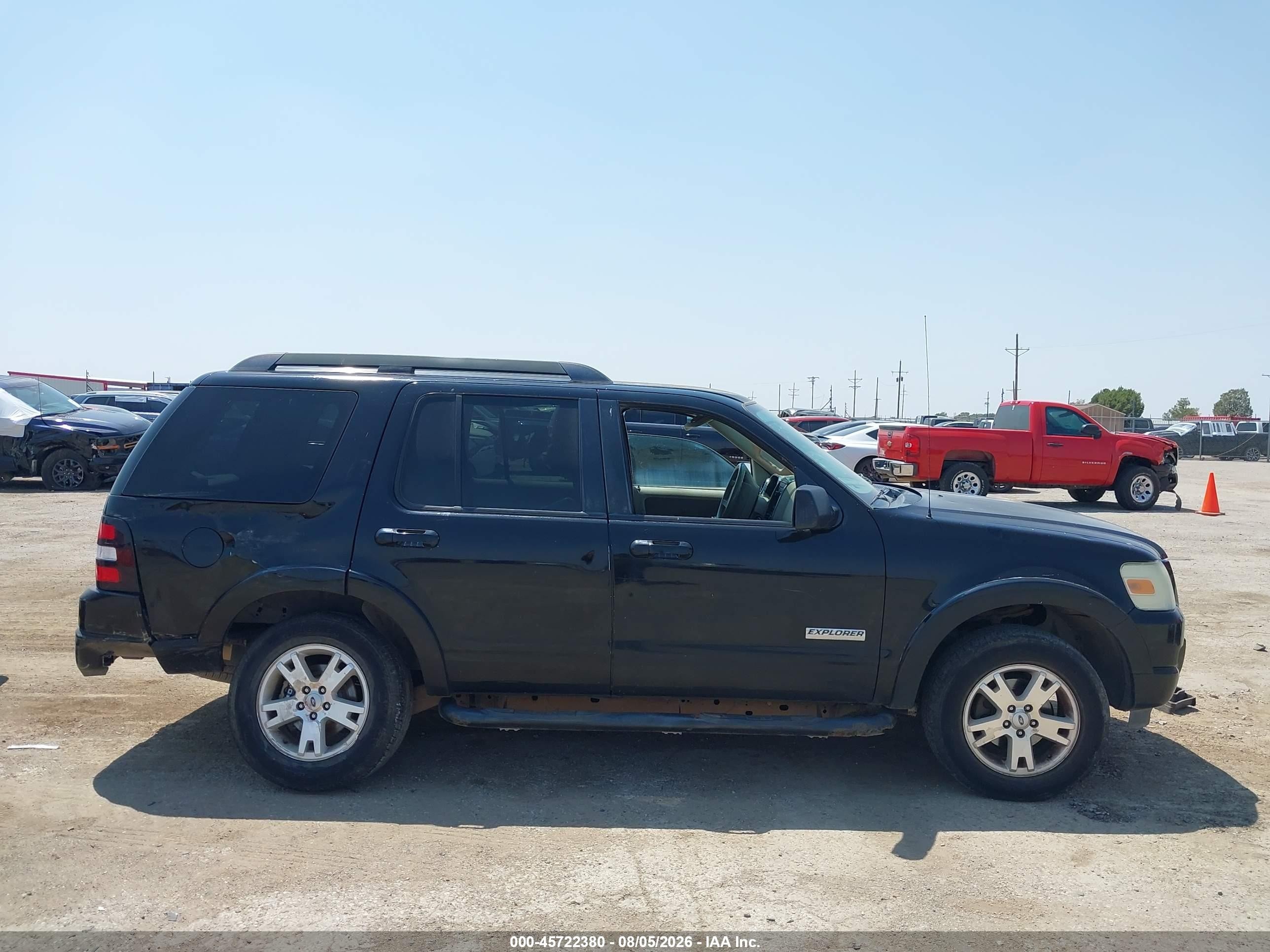 2007 Ford Explorer Xlt Black vin: 1FMEU63E97UB66083