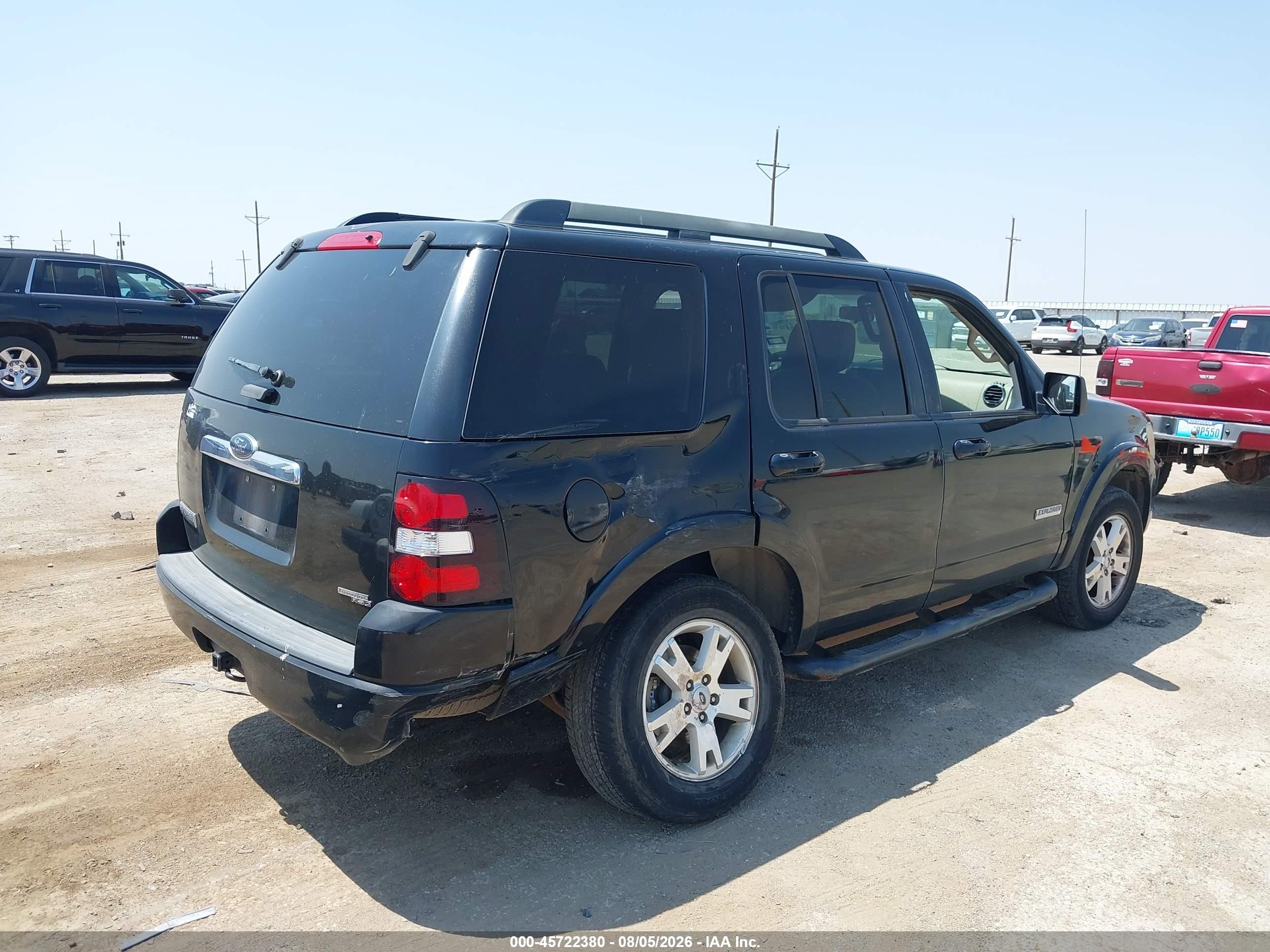 2007 Ford Explorer Xlt Black vin: 1FMEU63E97UB66083