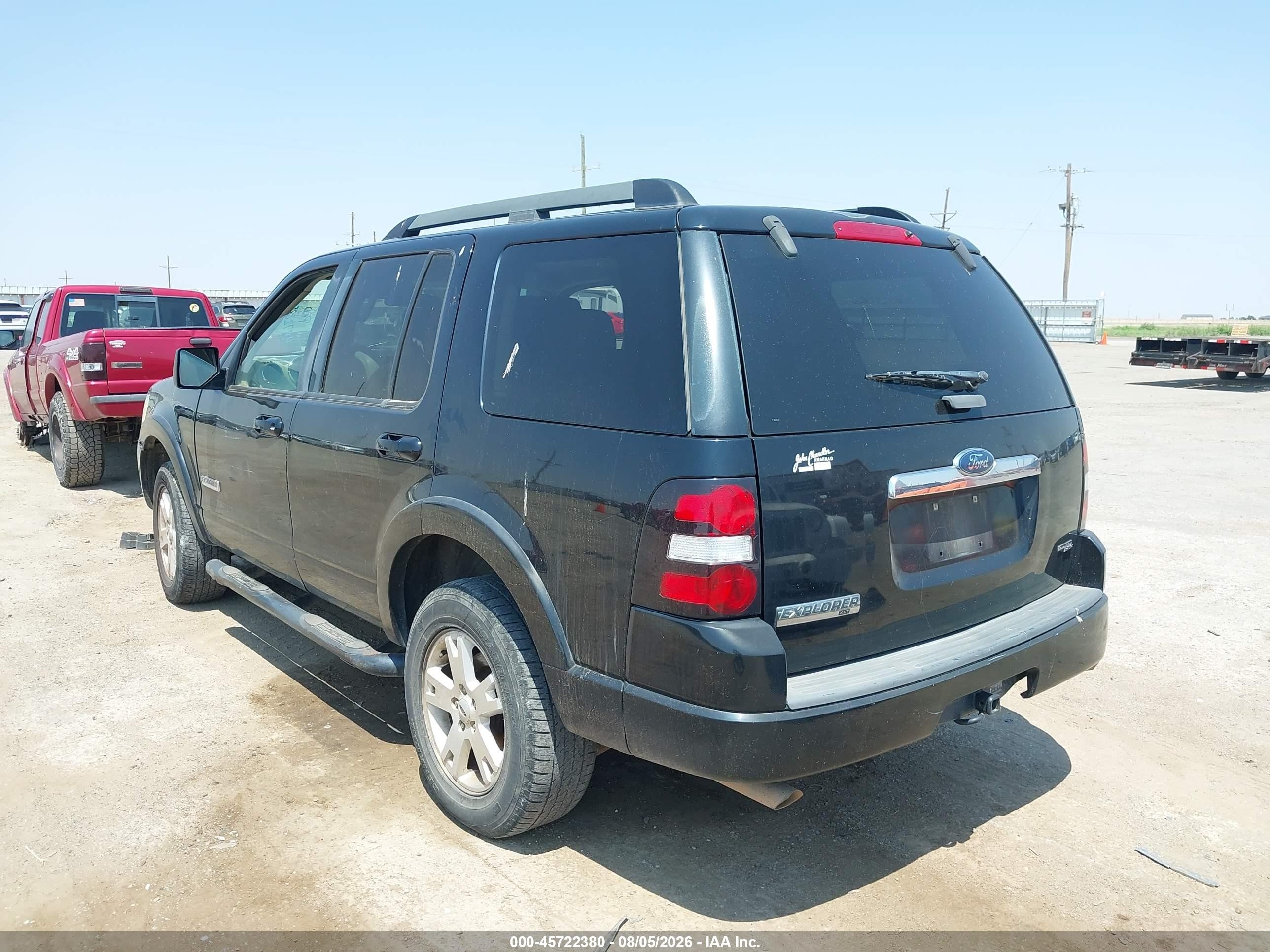 2007 Ford Explorer Xlt Black vin: 1FMEU63E97UB66083