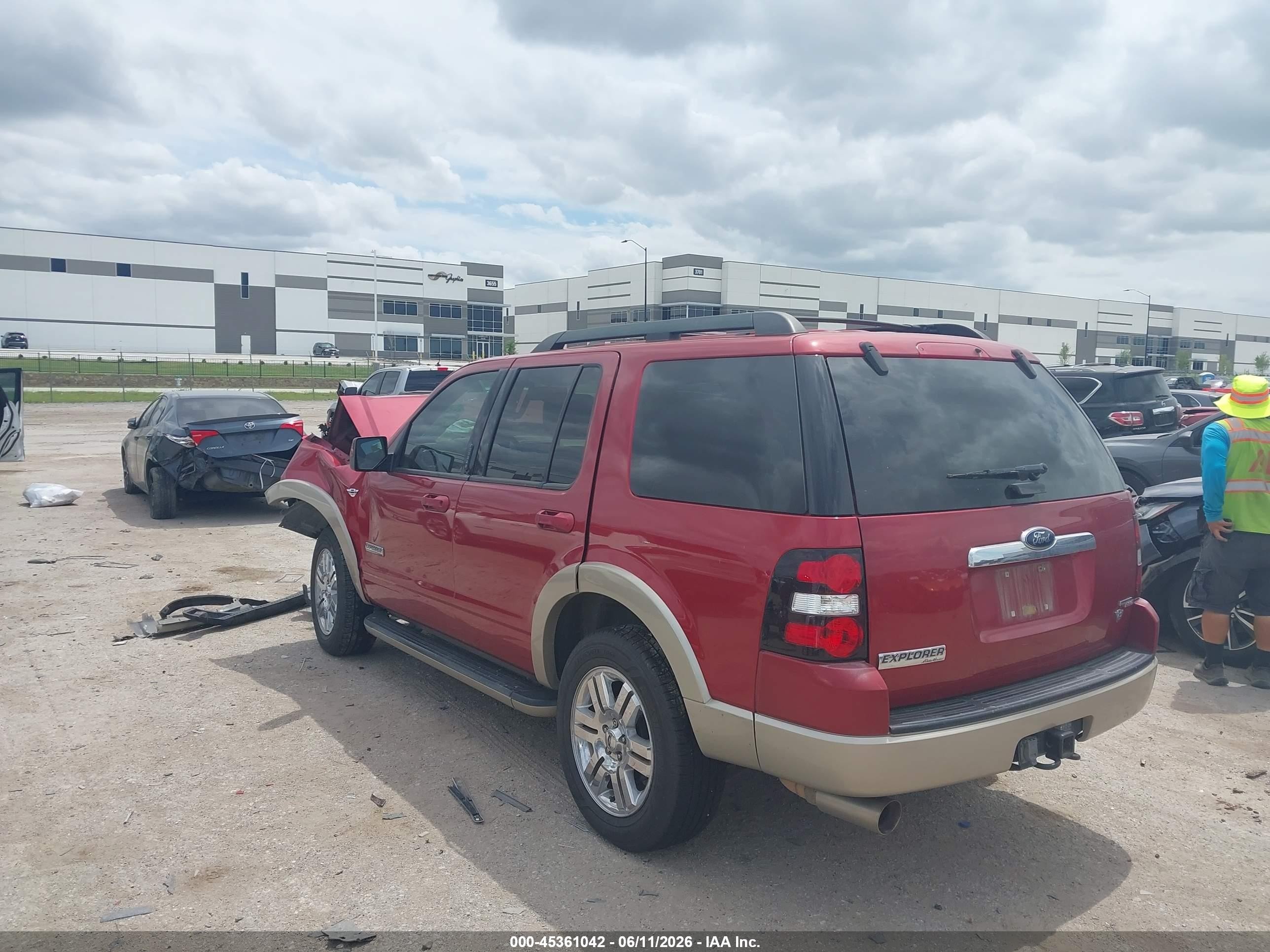 2008 Ford Explorer Eddie Bauer Red vin: 1FMEU64828UA03575