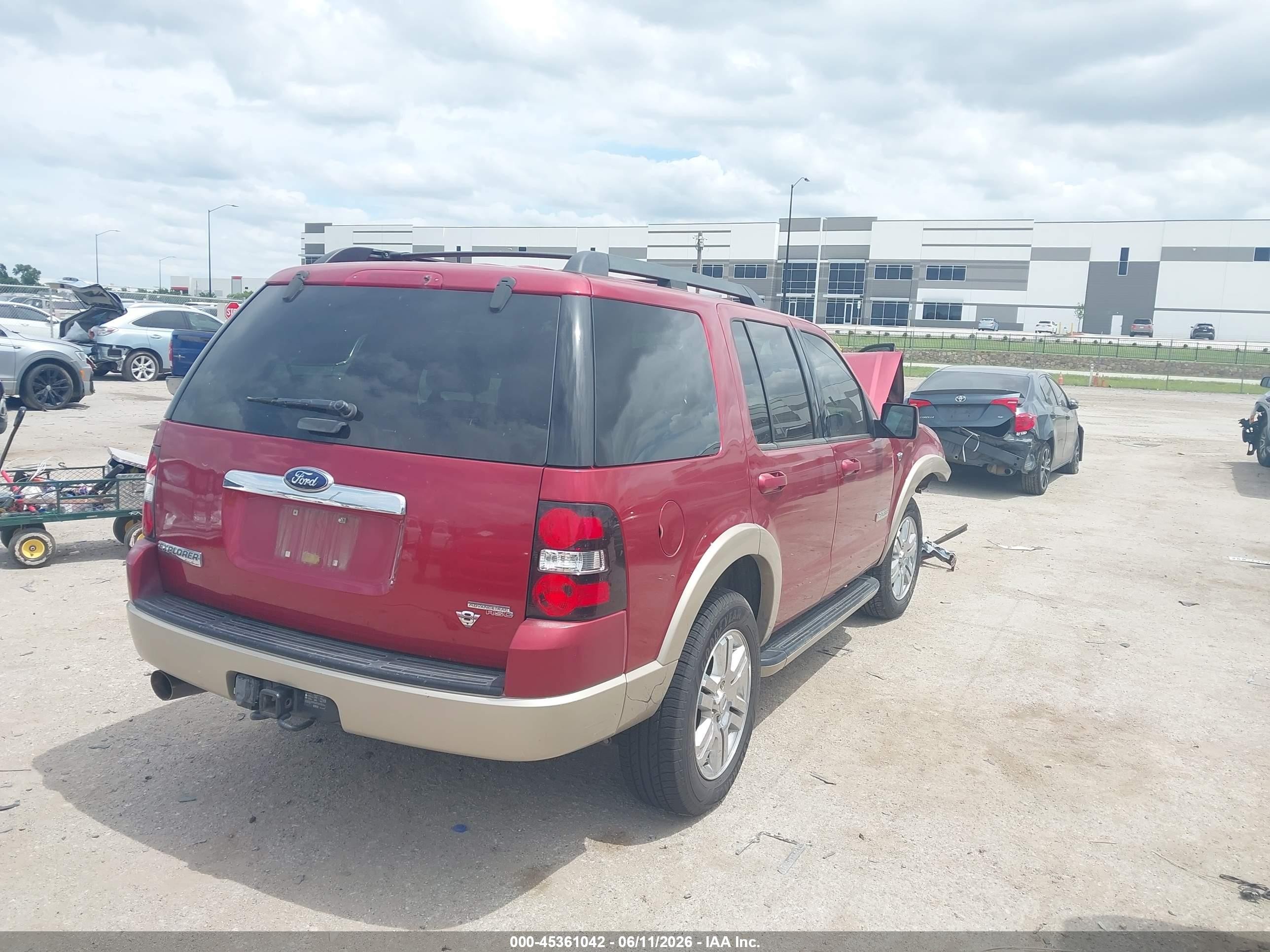 2008 Ford Explorer Eddie Bauer Red vin: 1FMEU64828UA03575