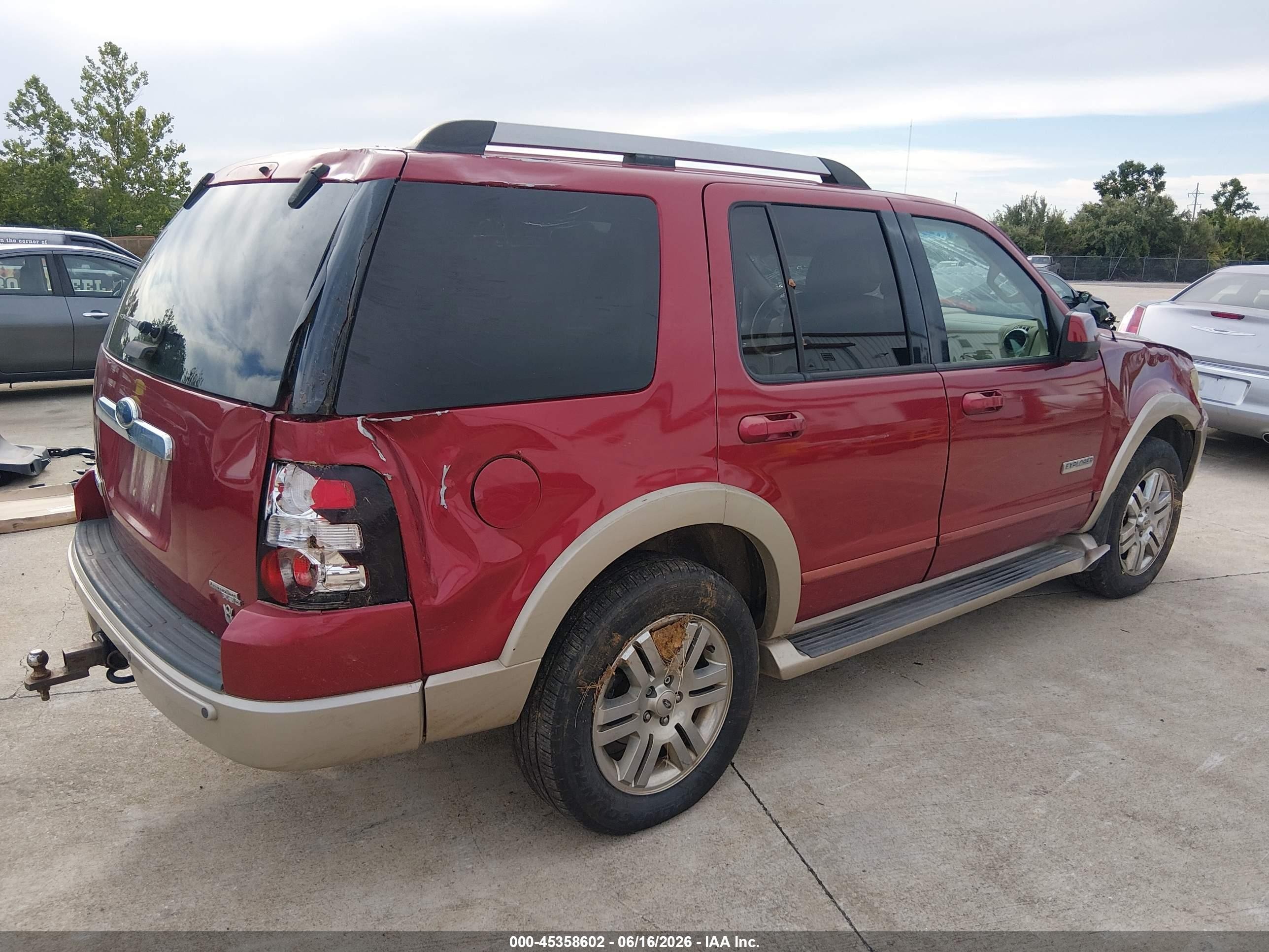 2006 Ford Explorer Eddie Bauer Красный vin: 1FMEU64896ZA04819