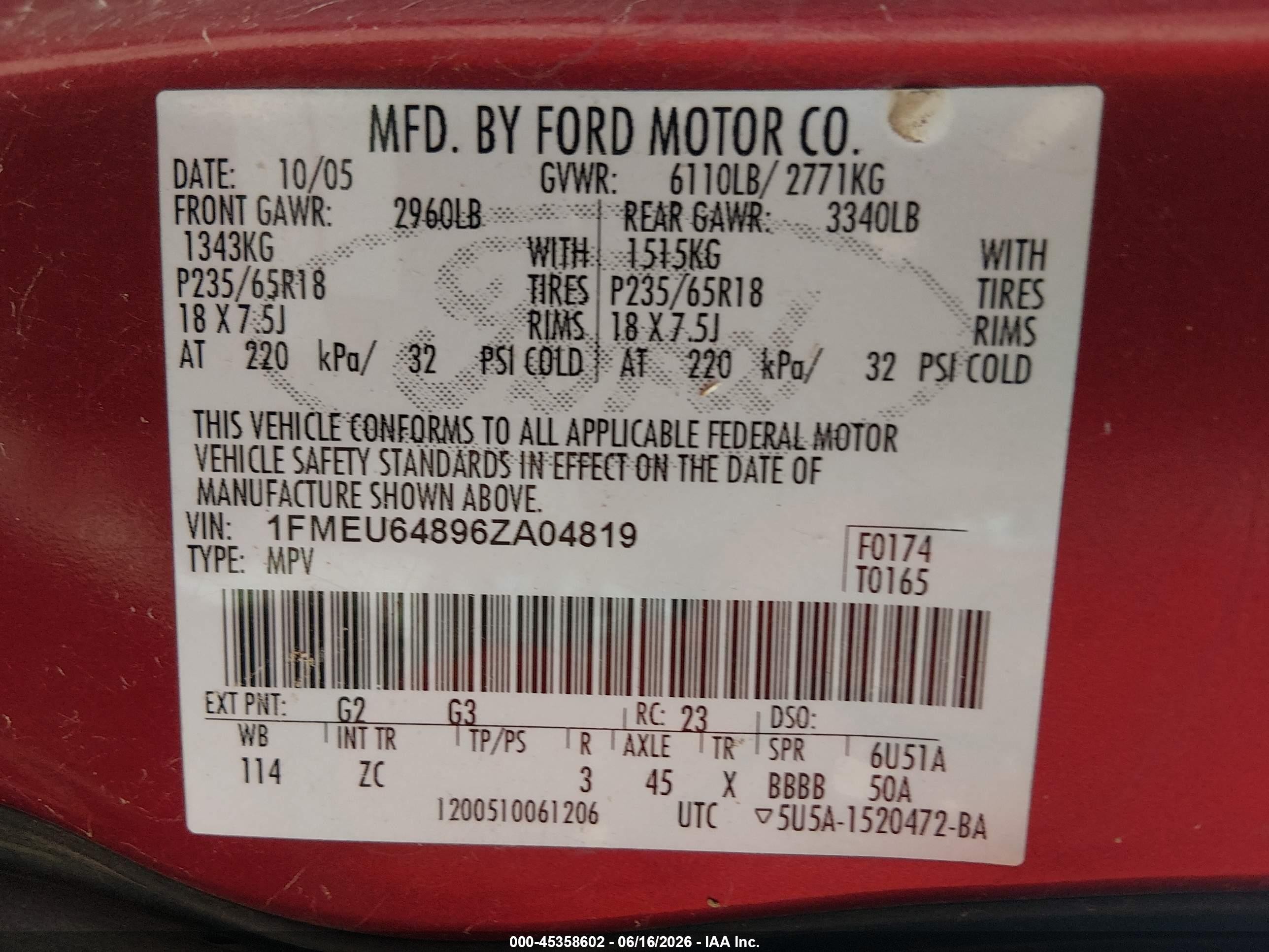 2006 Ford Explorer Eddie Bauer Красный vin: 1FMEU64896ZA04819