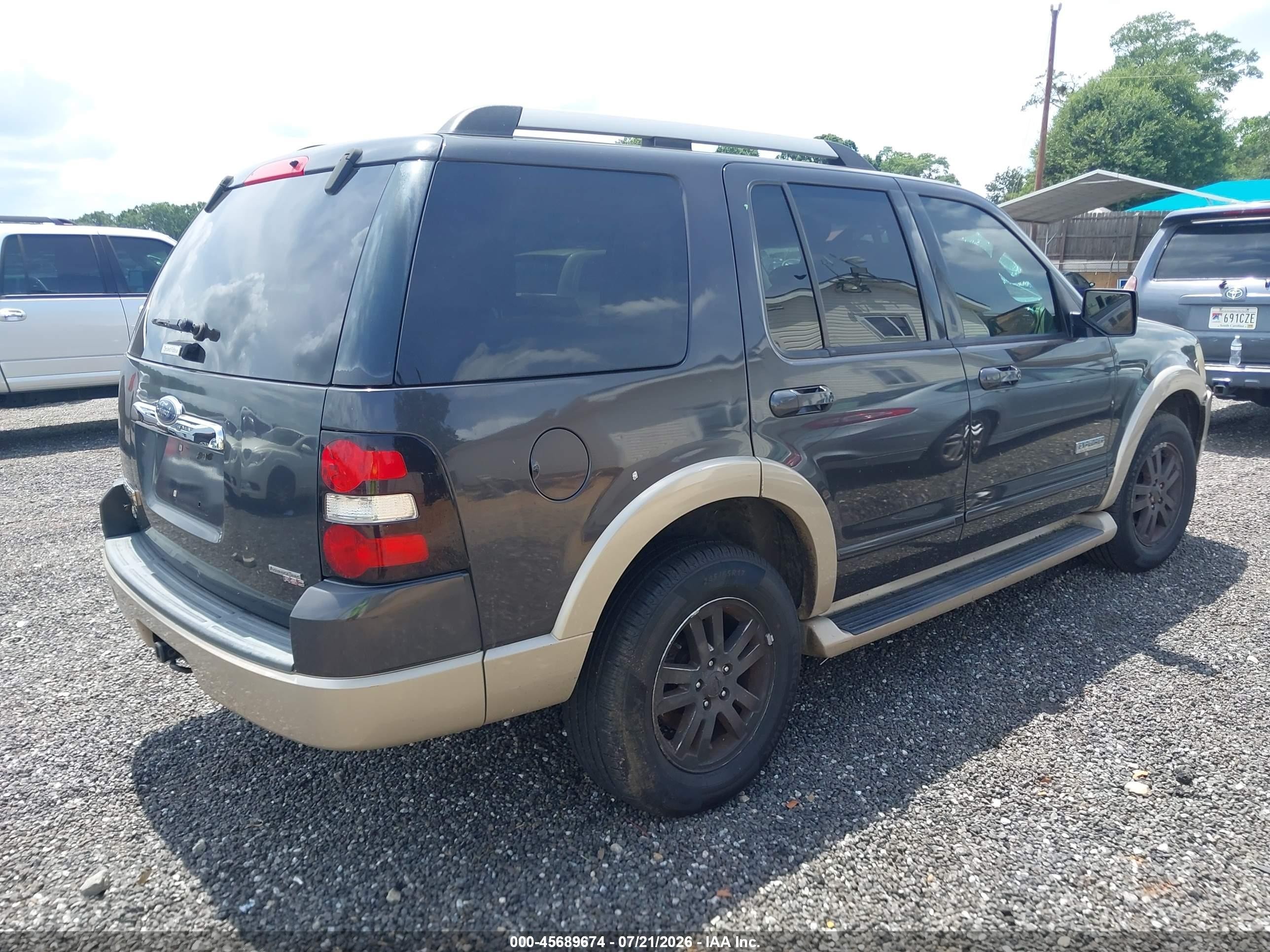 2007 Ford Explorer Eddie Bauer Black vin: 1FMEU64E17UB07365
