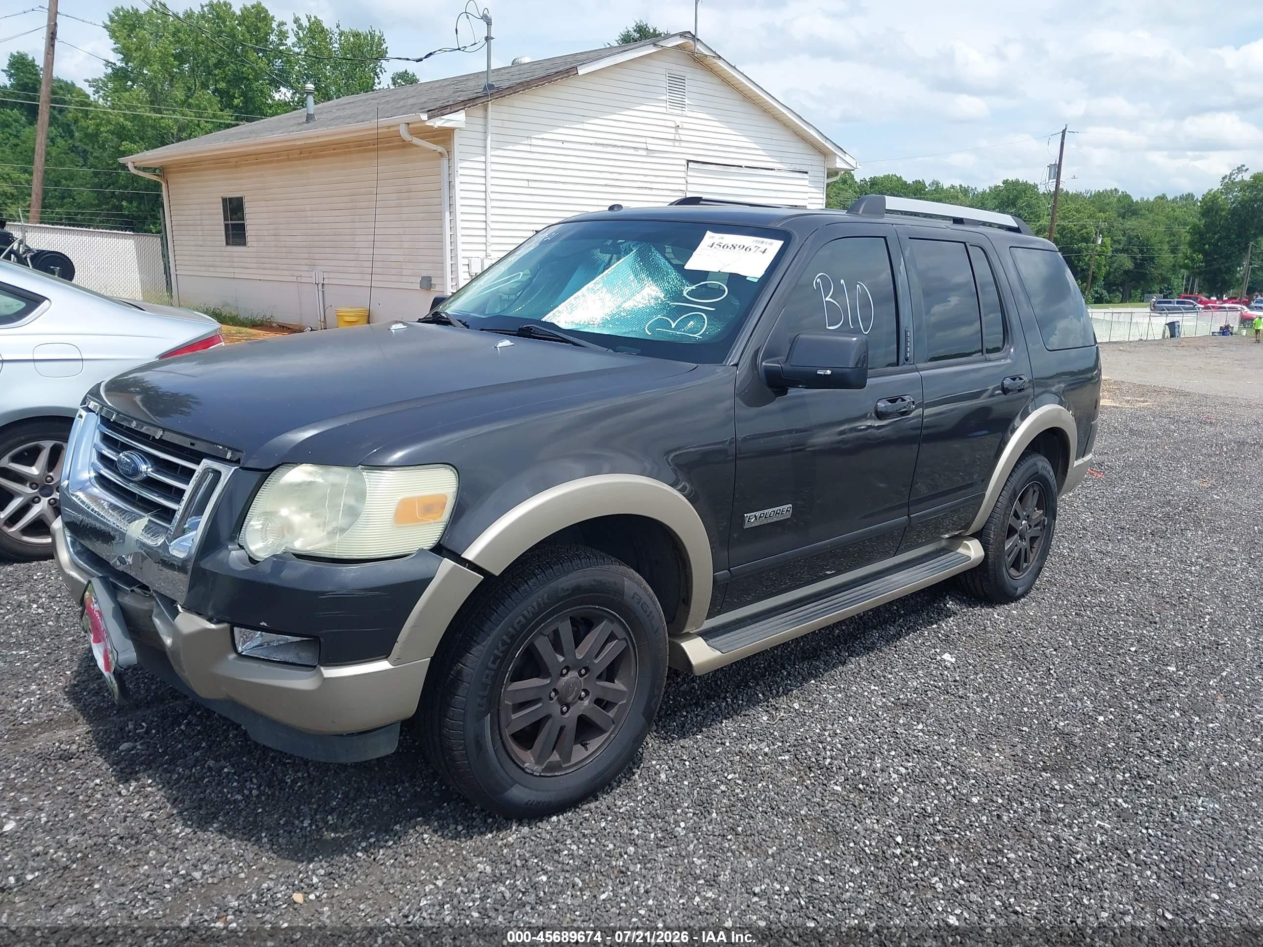 2007 Ford Explorer Eddie Bauer Black vin: 1FMEU64E17UB07365