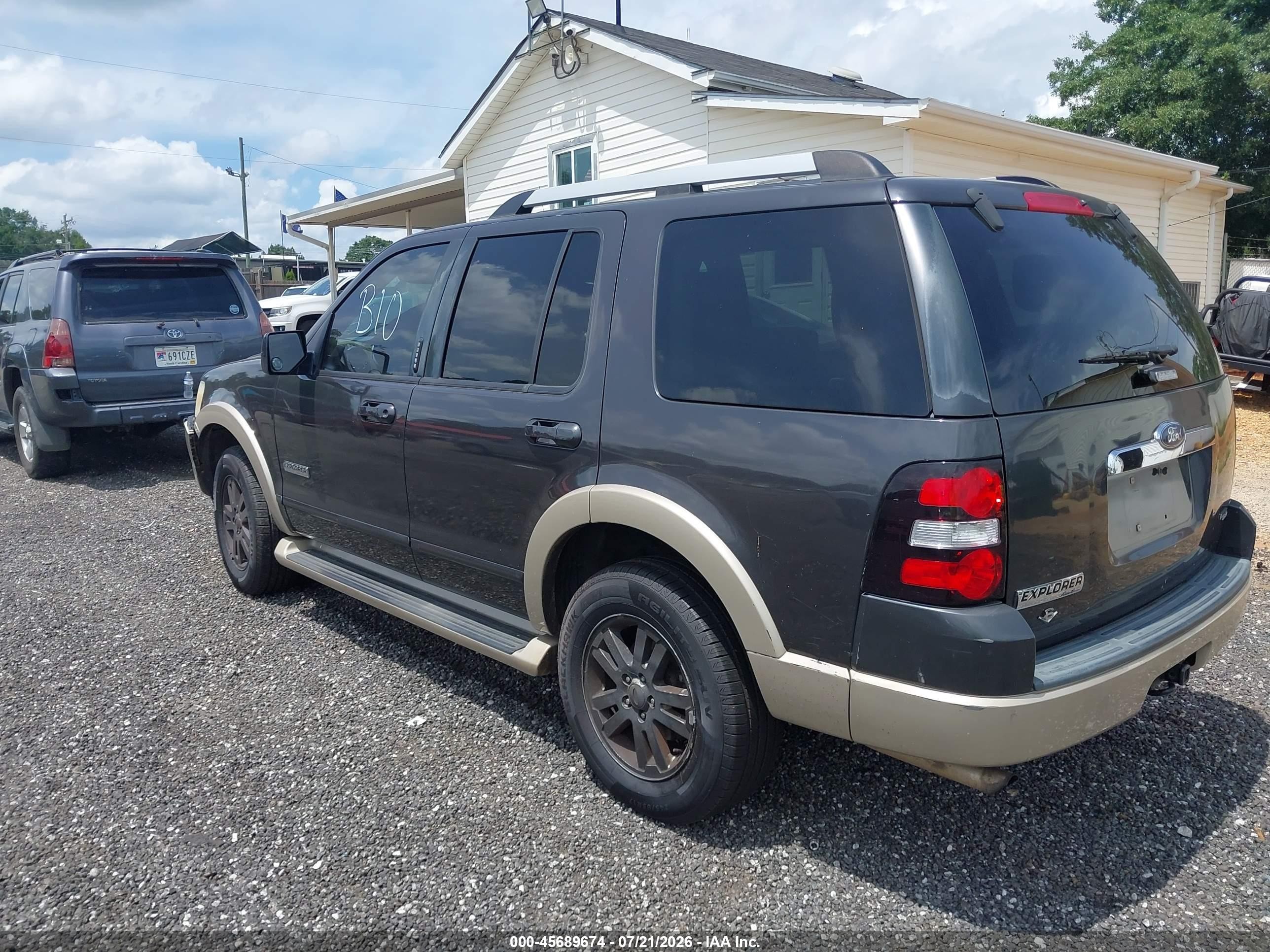 2007 Ford Explorer Eddie Bauer Black vin: 1FMEU64E17UB07365