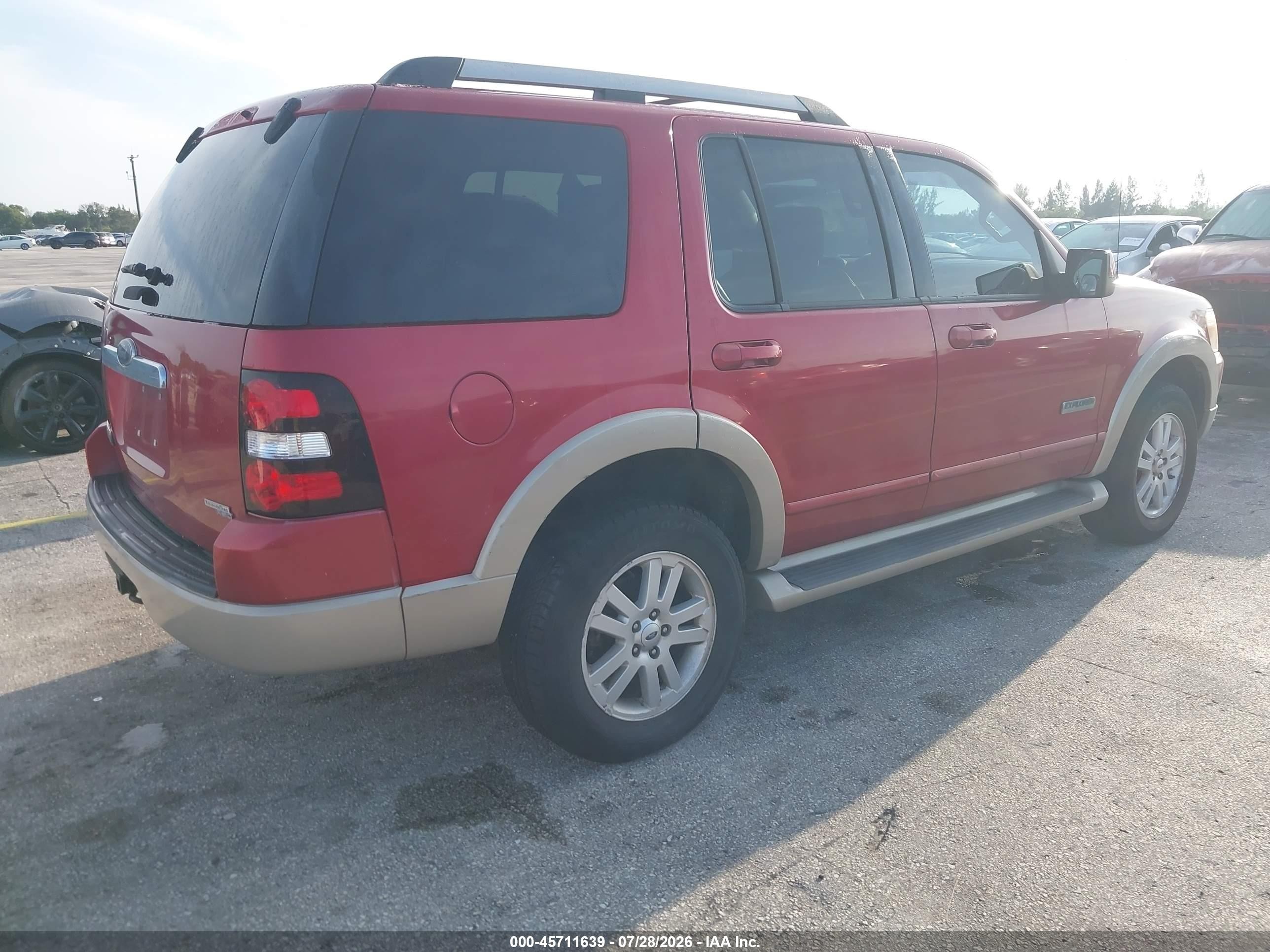 2007 Ford Explorer Eddie Bauer Красный vin: 1FMEU64E17UB29530