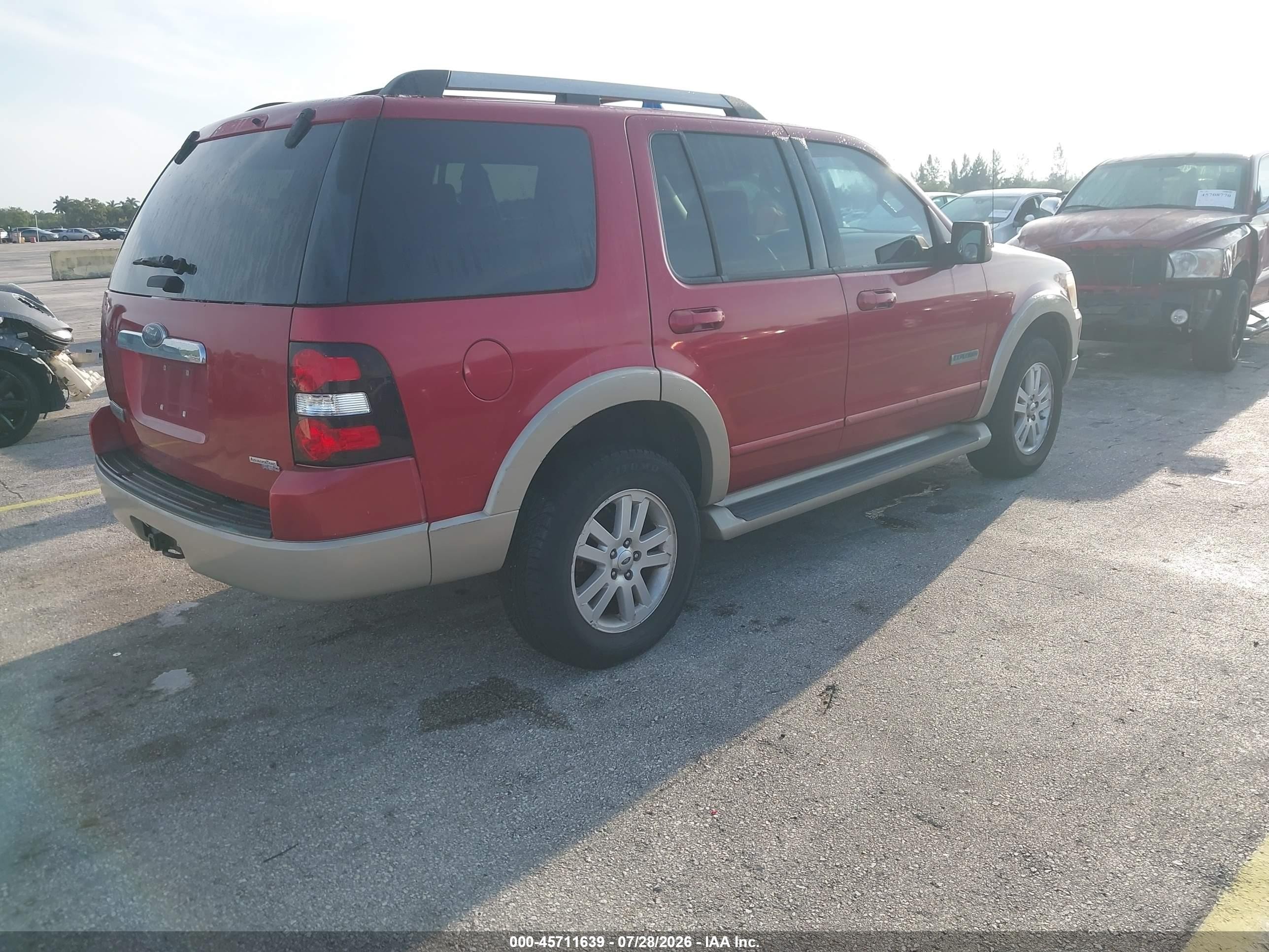 2007 Ford Explorer Eddie Bauer Красный vin: 1FMEU64E17UB29530