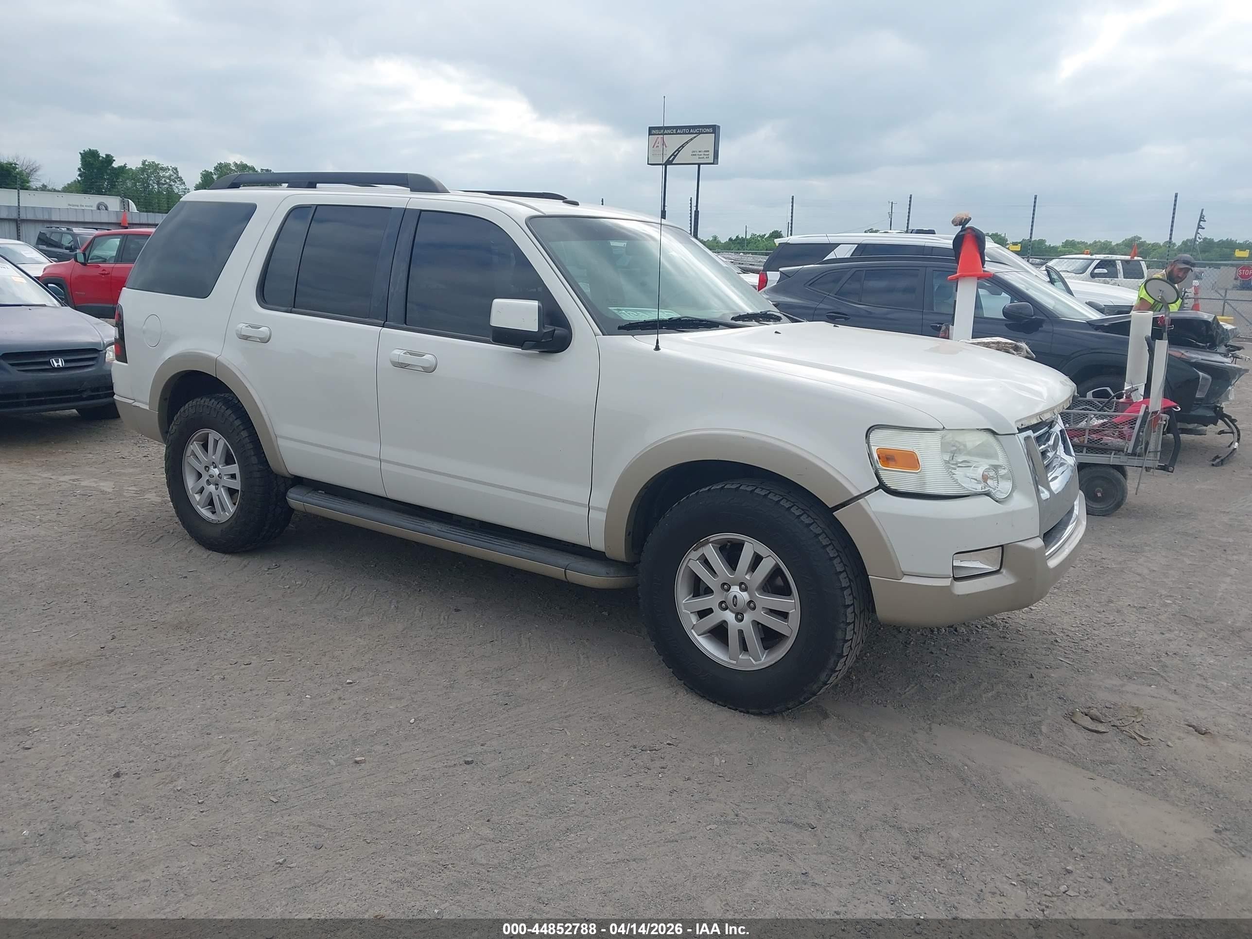 2009 Ford Explorer Eddie Bauer Белый vin: 1FMEU64E19UA36705