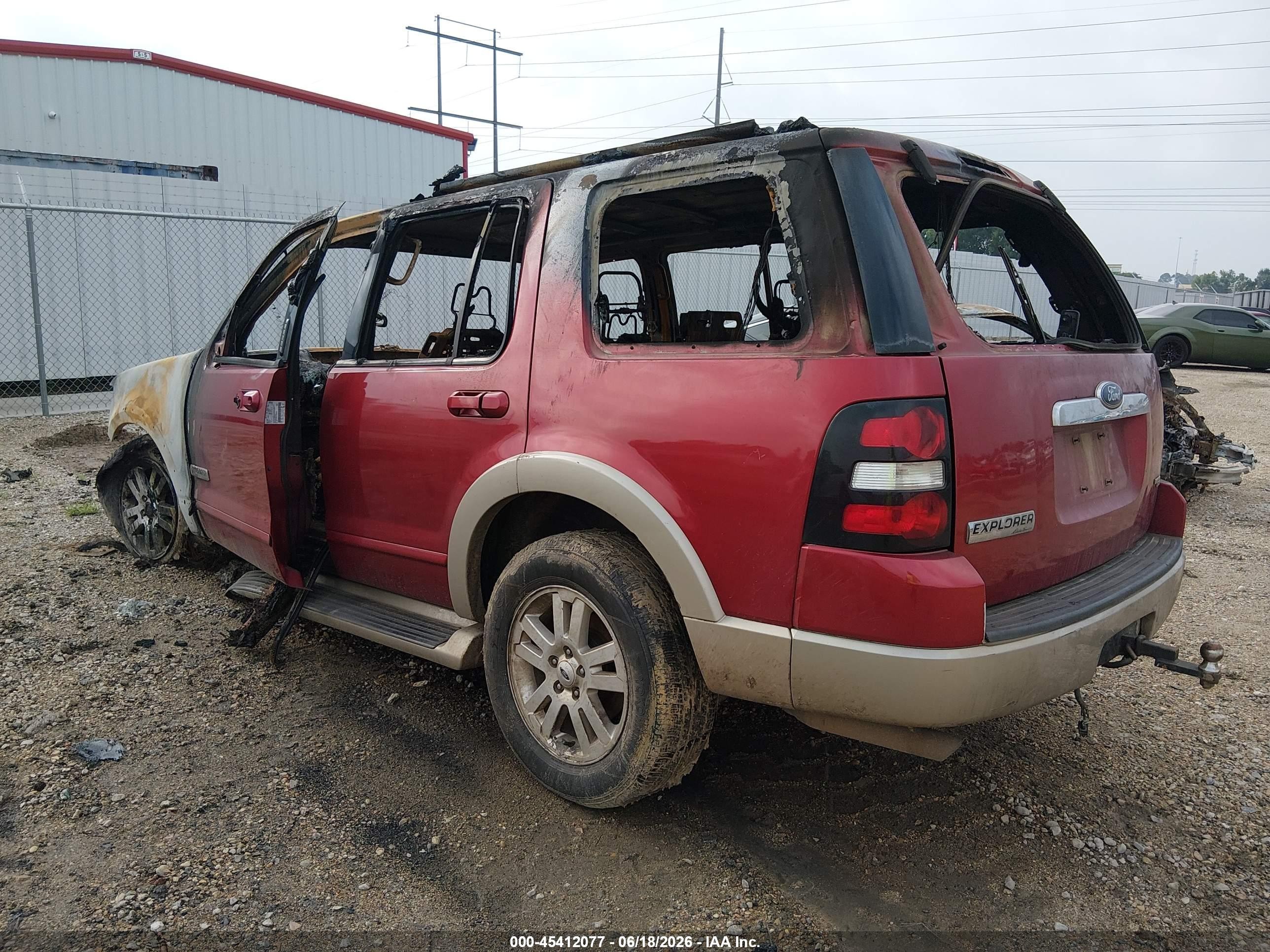 2007 Ford Explorer Eddie Bauer Red vin: 1FMEU64E27UB25096
