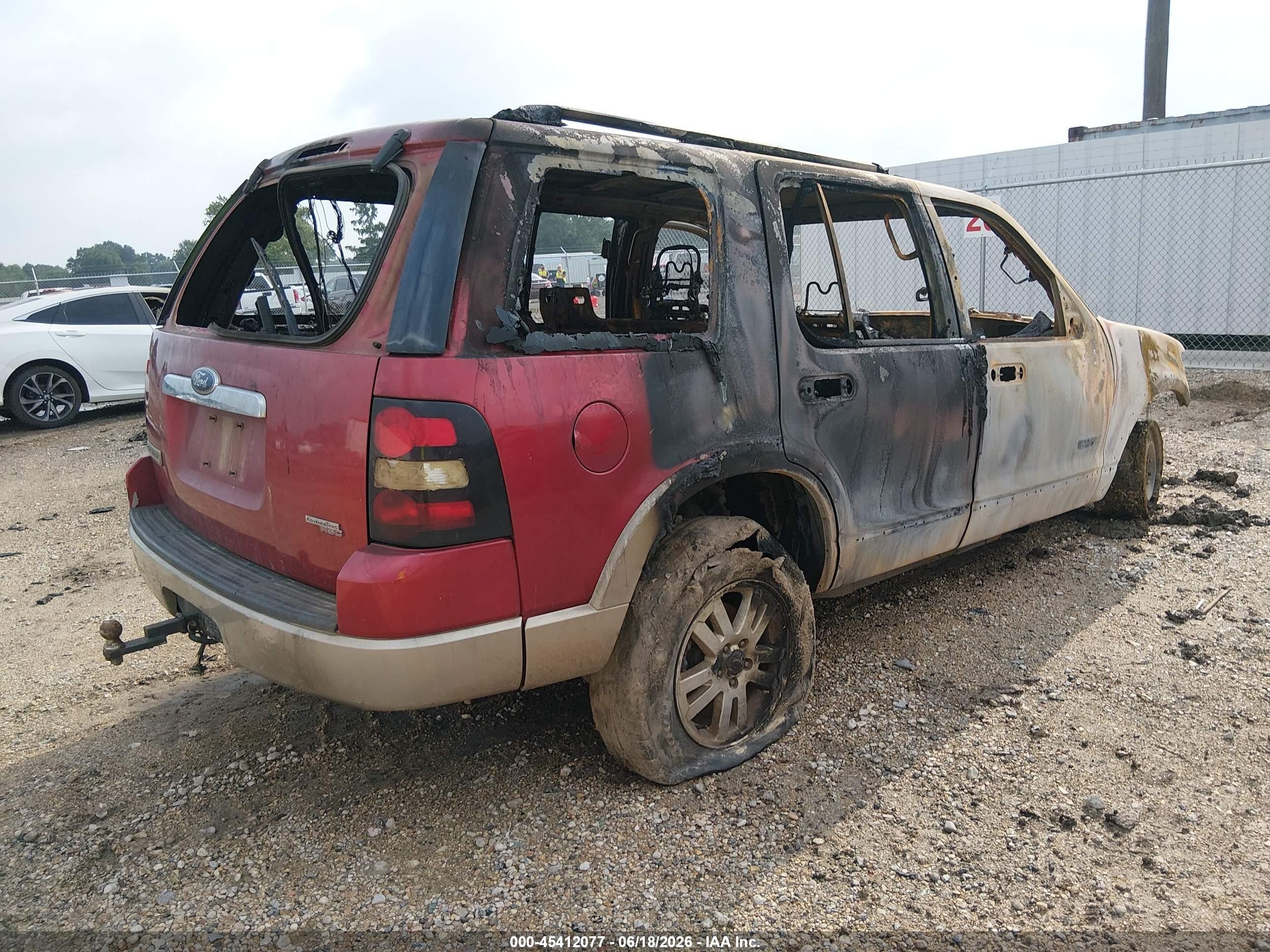 2007 Ford Explorer Eddie Bauer Red vin: 1FMEU64E27UB25096