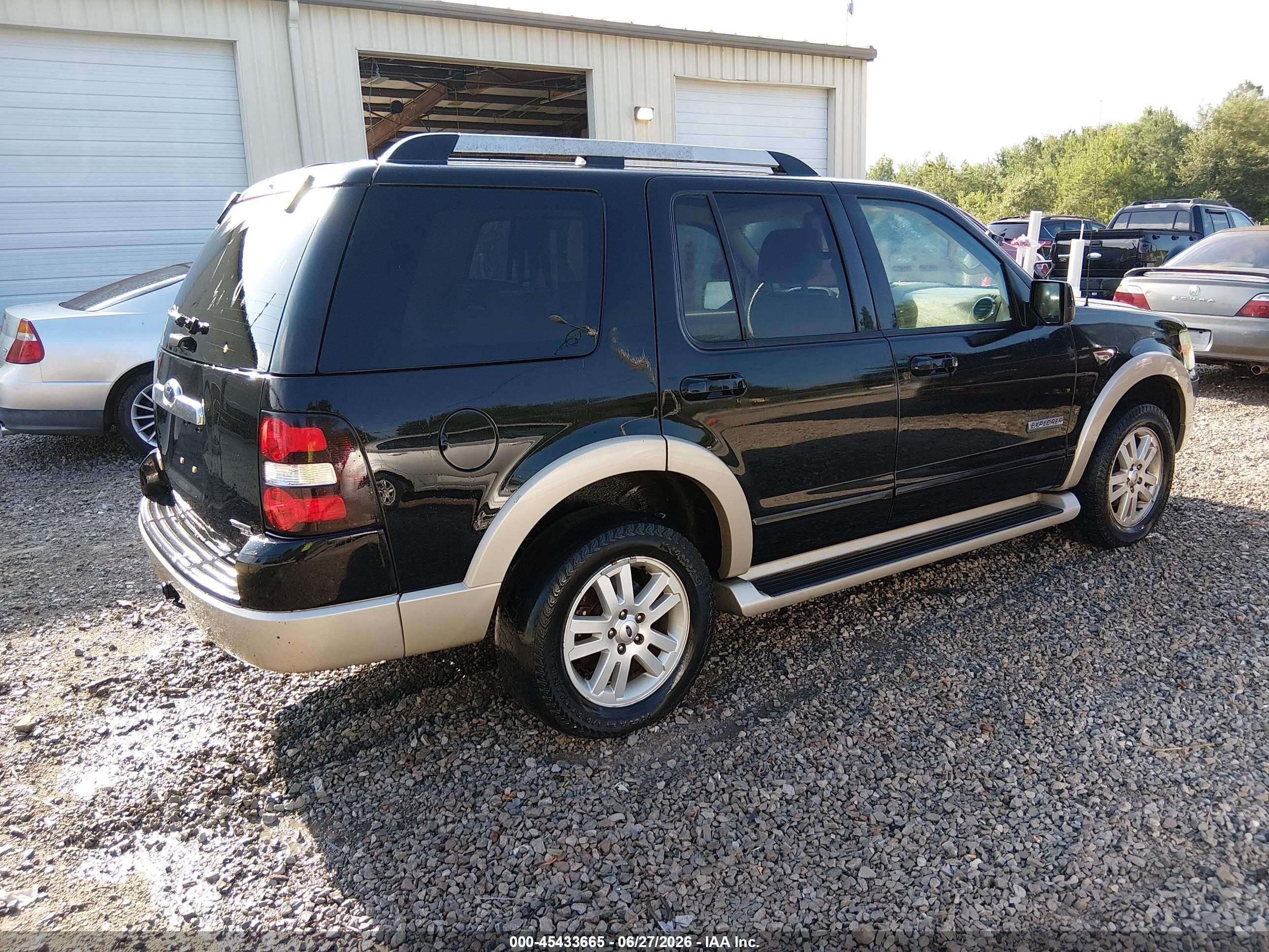 2007 Ford Explorer Eddie Bauer Black vin: 1FMEU64E47UB59038