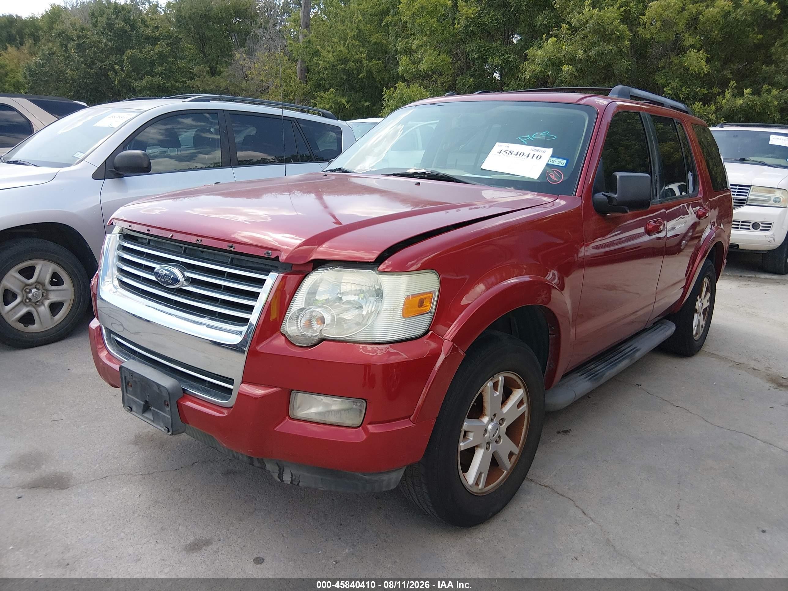 2010 Ford Explorer Xlt Burgundy vin: 1FMEU6DEXAUA18031