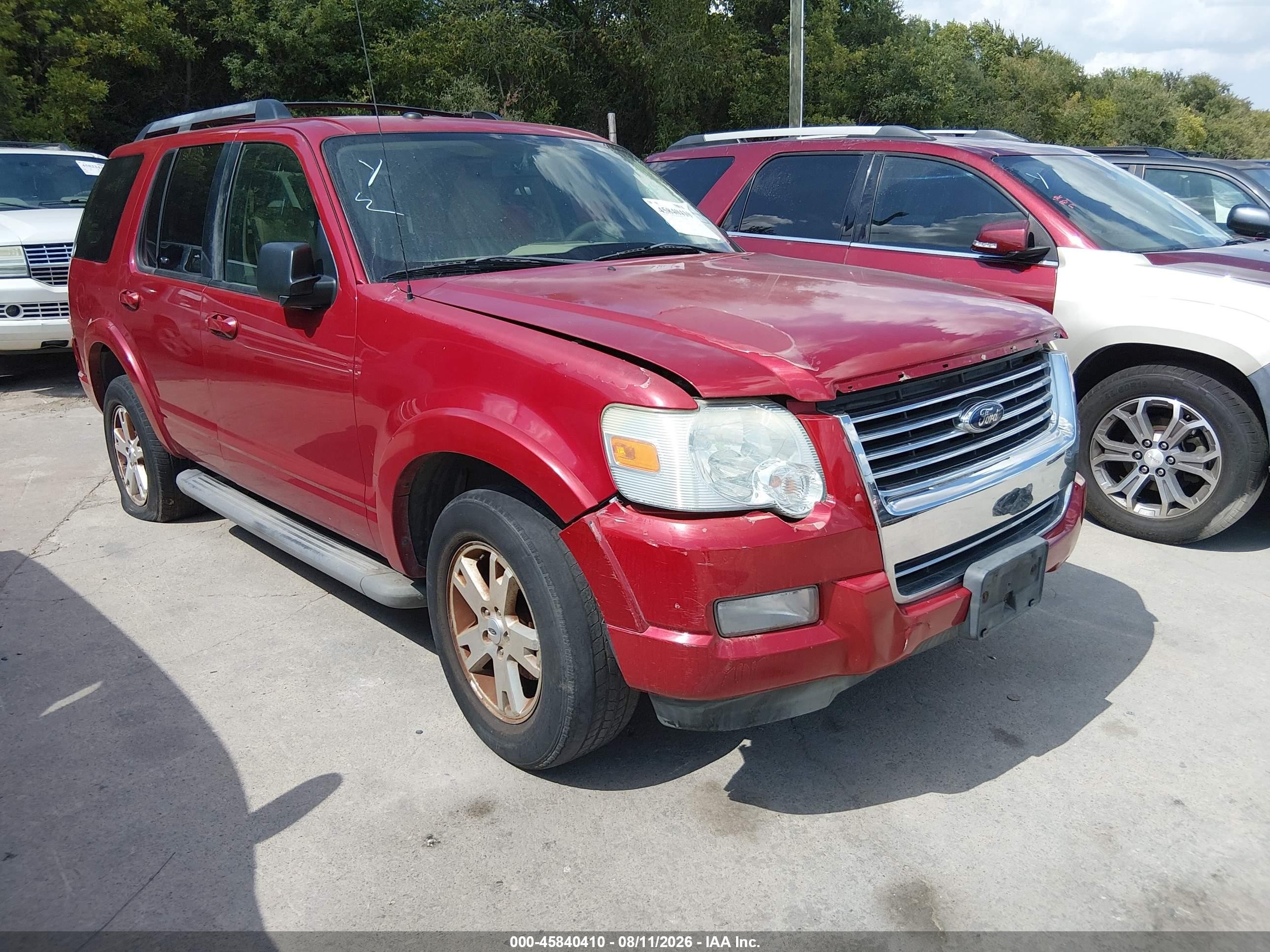 2010 Ford Explorer Xlt Burgundy vin: 1FMEU6DEXAUA18031