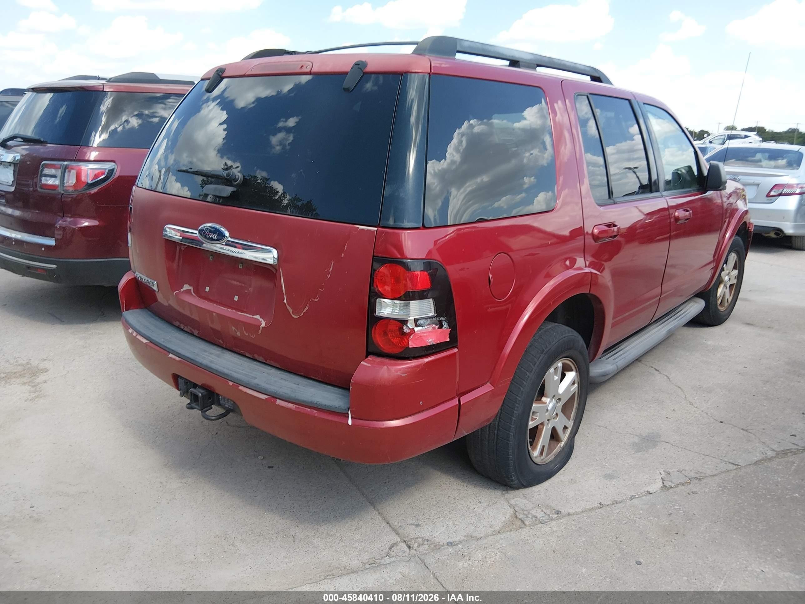 2010 Ford Explorer Xlt Burgundy vin: 1FMEU6DEXAUA18031