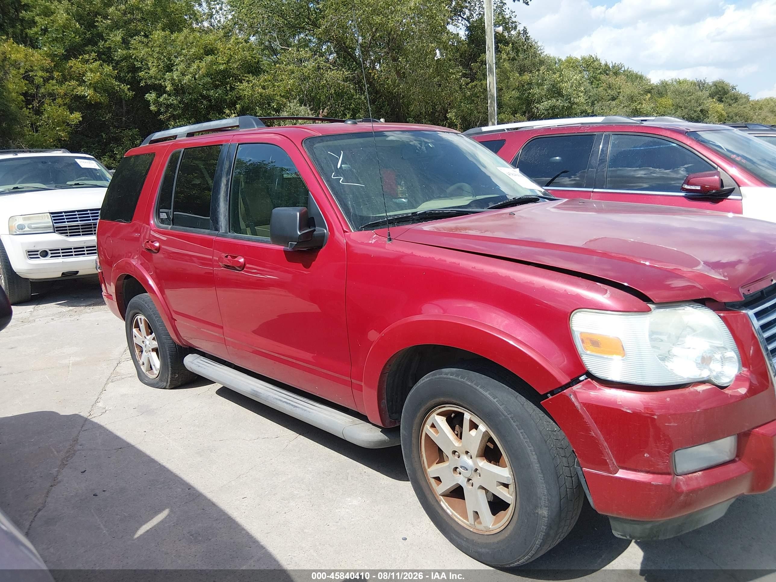 2010 Ford Explorer Xlt Burgundy vin: 1FMEU6DEXAUA18031