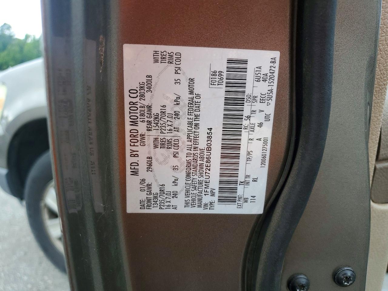 2006 Ford Explorer Xls Brown vin: 1FMEU72E86UB03854