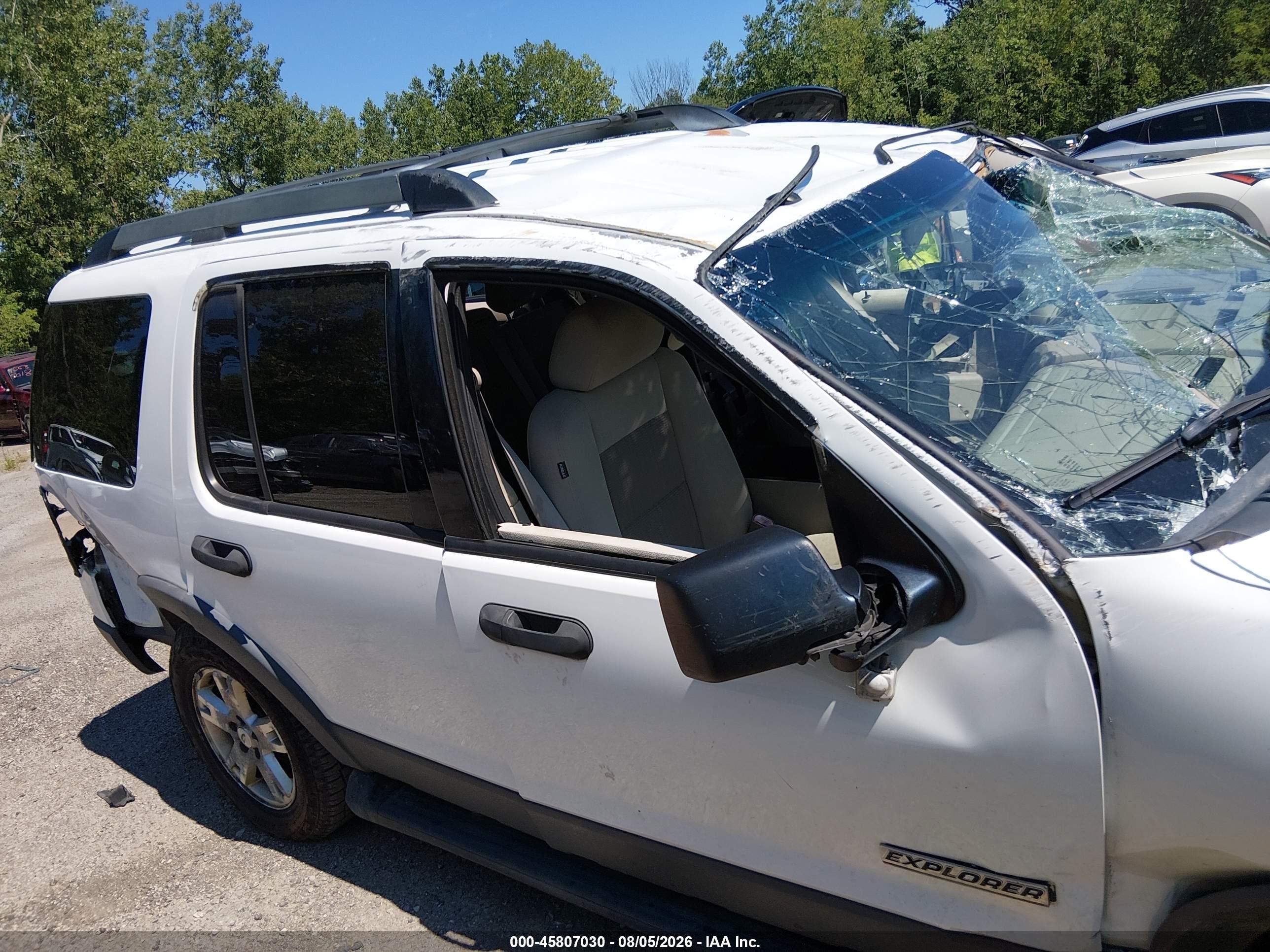 2006 Ford Explorer Xlt White vin: 1FMEU73846UB12351