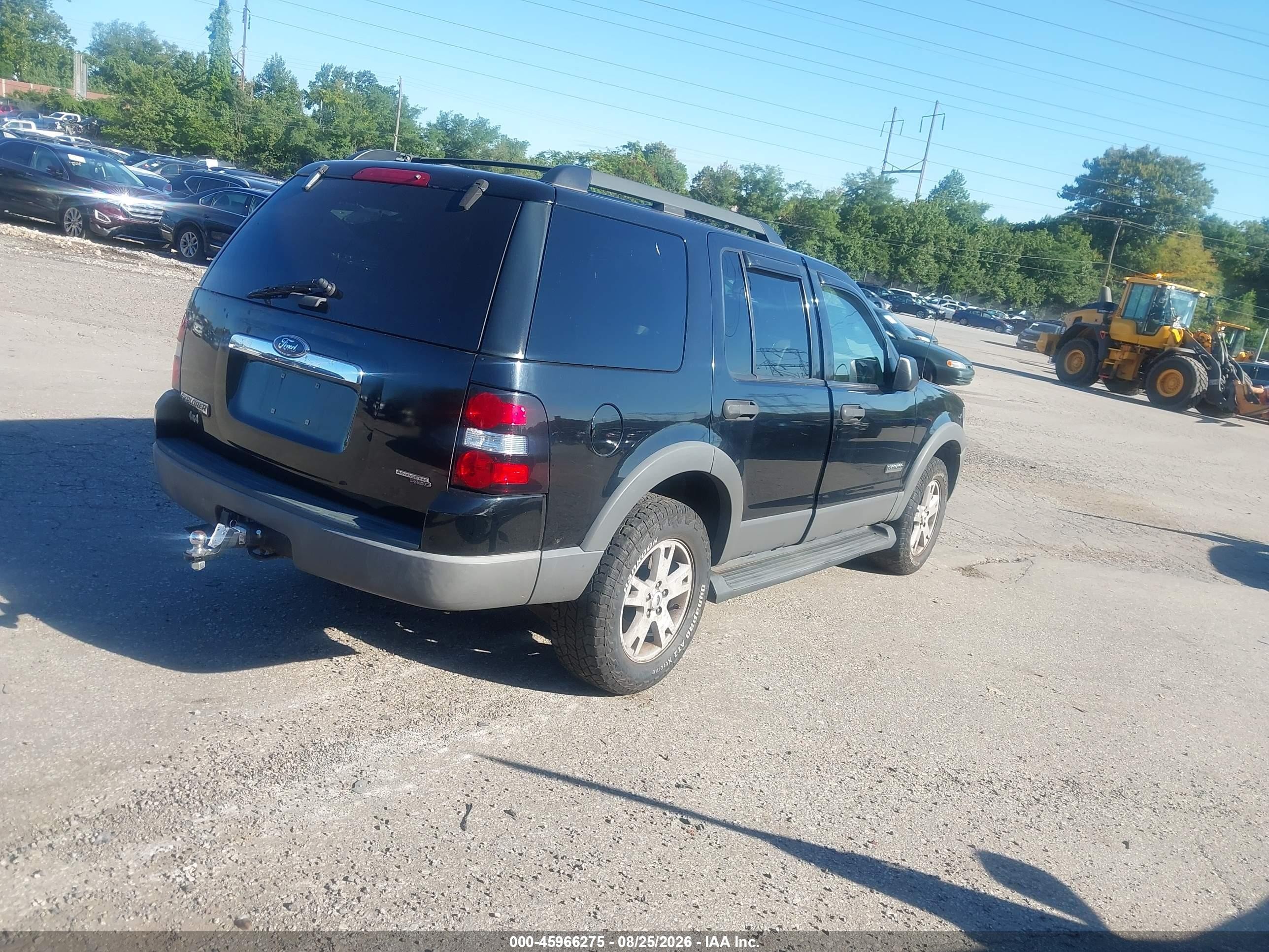 2006 Ford Explorer Xlt Black vin: 1FMEU73E06UA02533