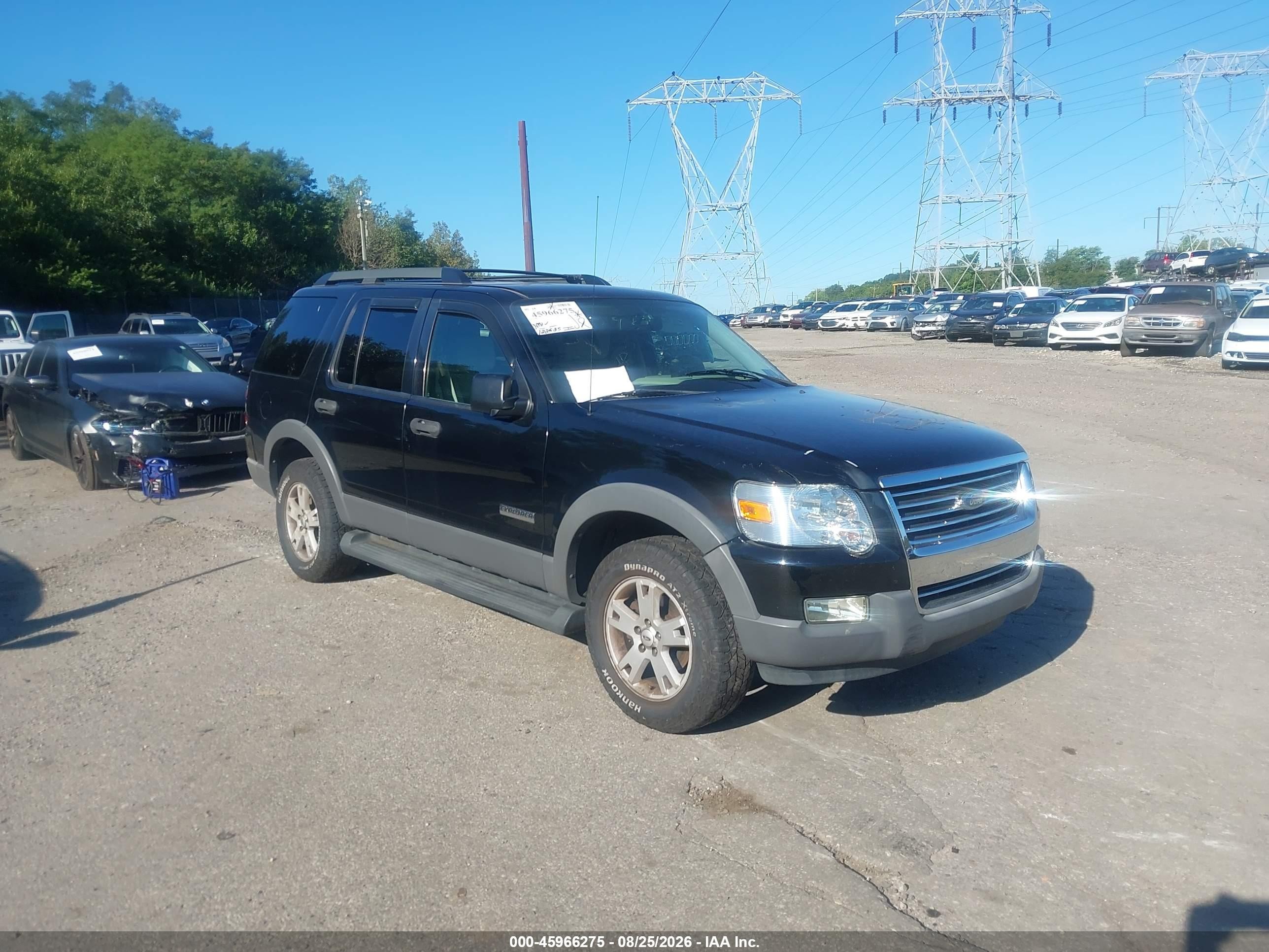 2006 Ford Explorer Xlt Black vin: 1FMEU73E06UA02533