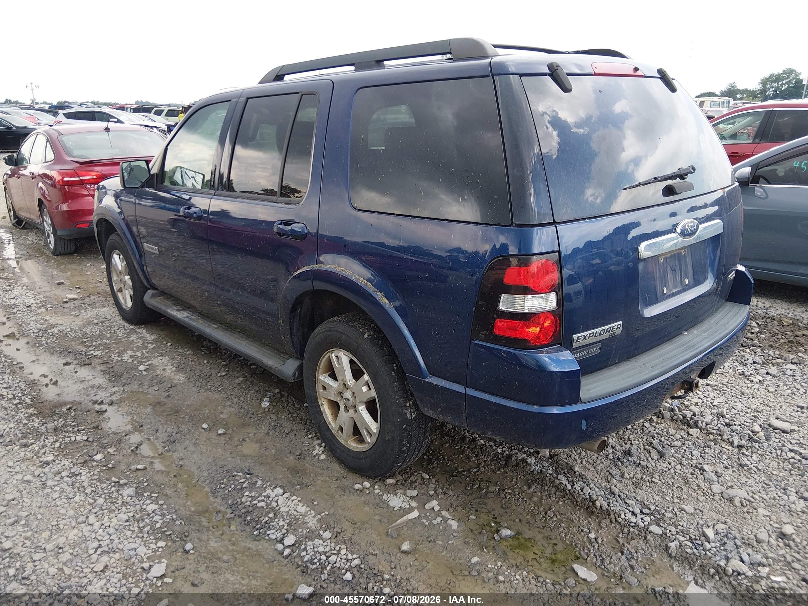 2007 Ford Explorer Xlt Синий vin: 1FMEU73E07UB28456
