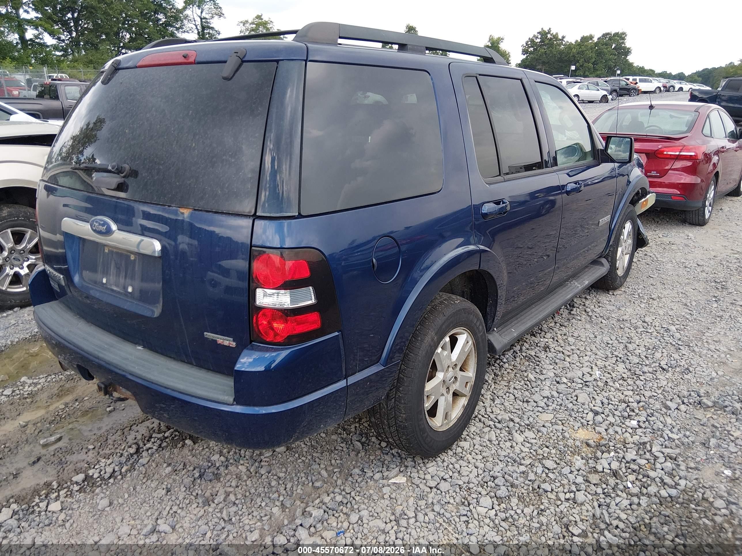 2007 Ford Explorer Xlt Синий vin: 1FMEU73E07UB28456