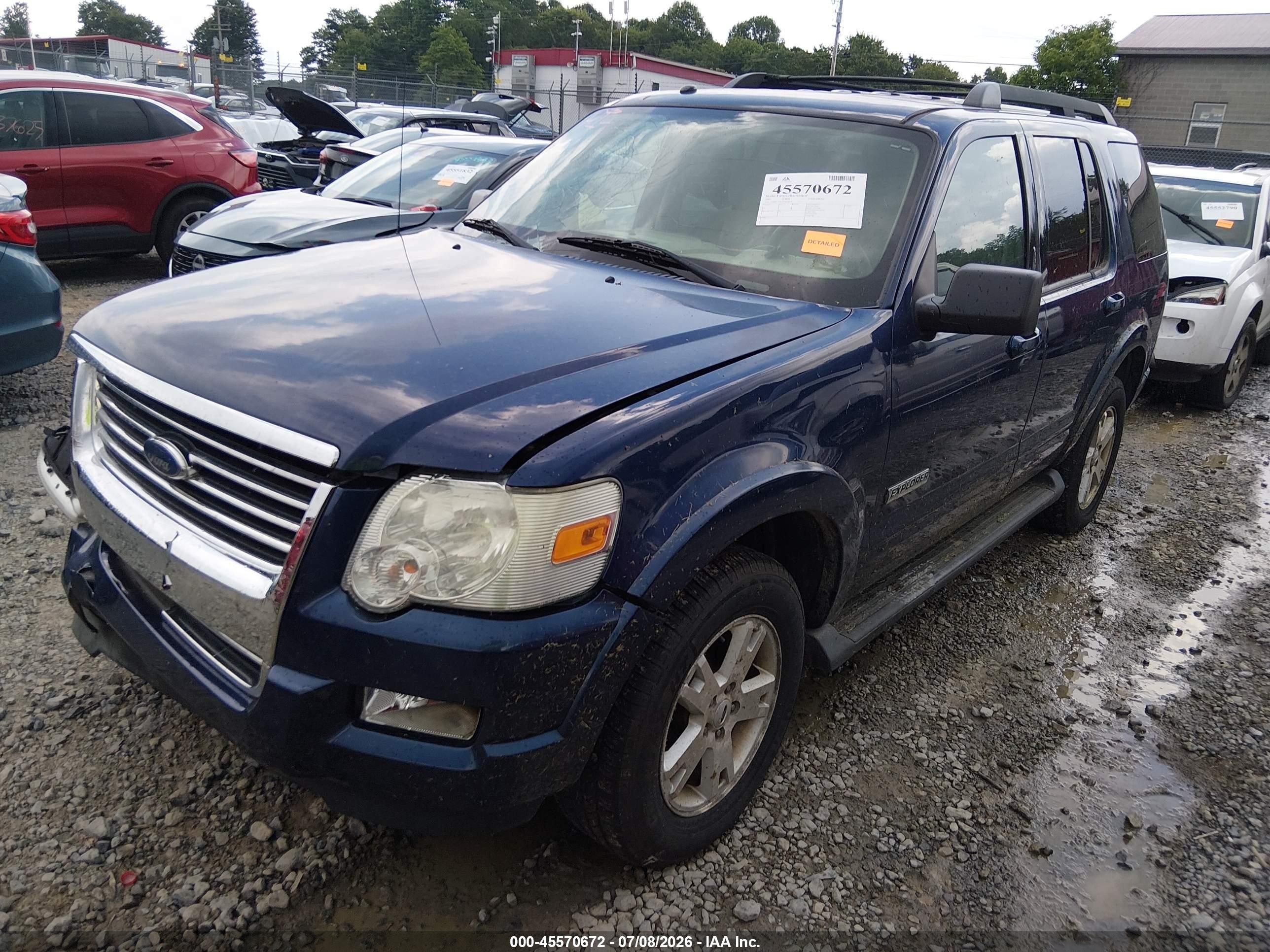 2007 Ford Explorer Xlt Синий vin: 1FMEU73E07UB28456