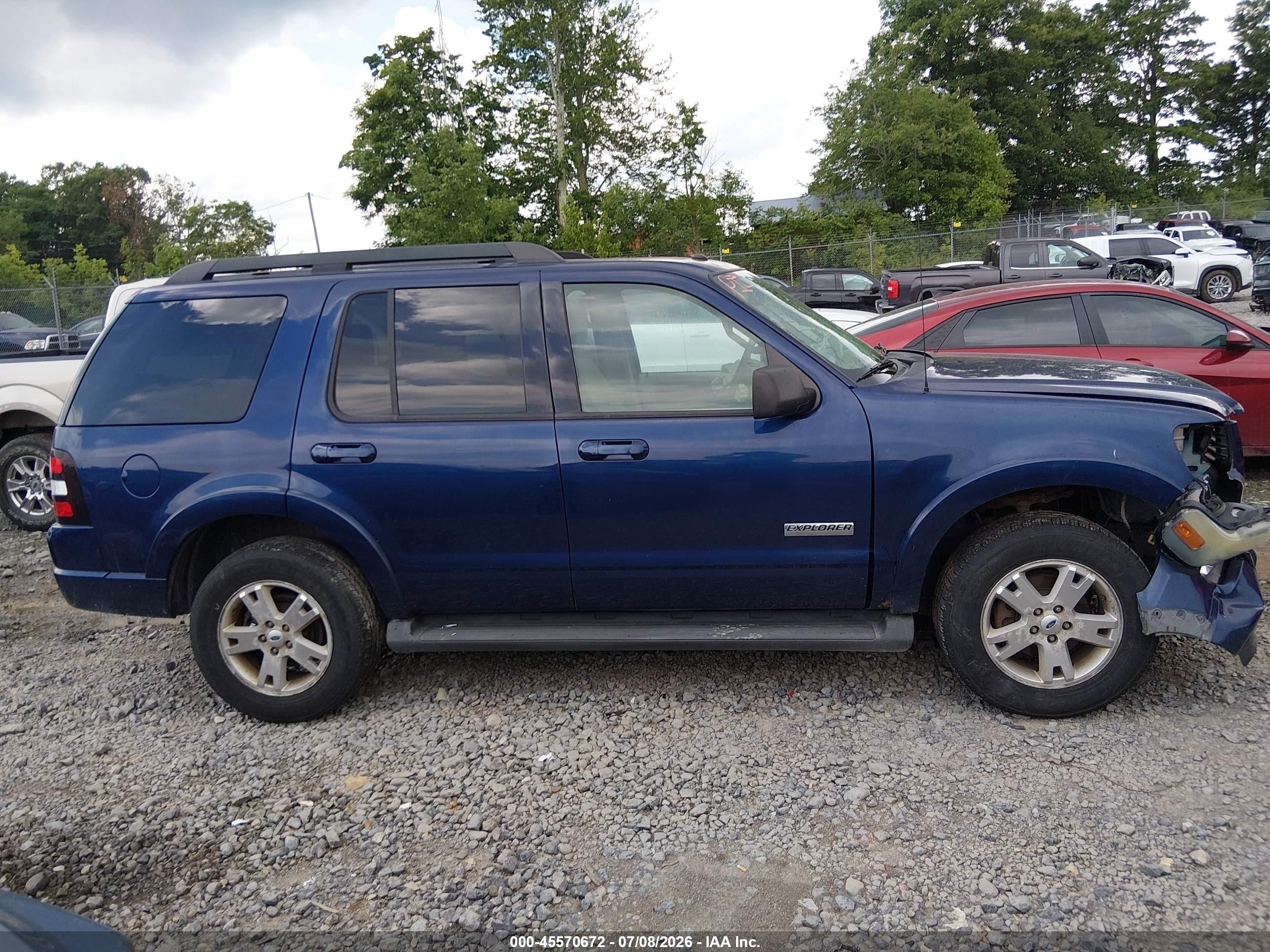 2007 Ford Explorer Xlt Синий vin: 1FMEU73E07UB28456