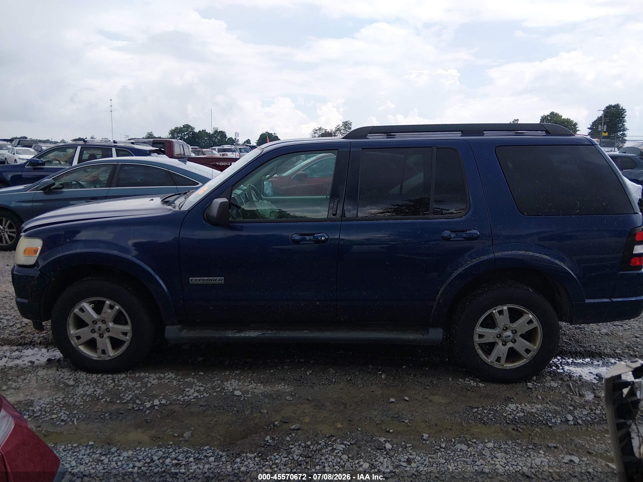 2007 Ford Explorer Xlt Синий vin: 1FMEU73E07UB28456