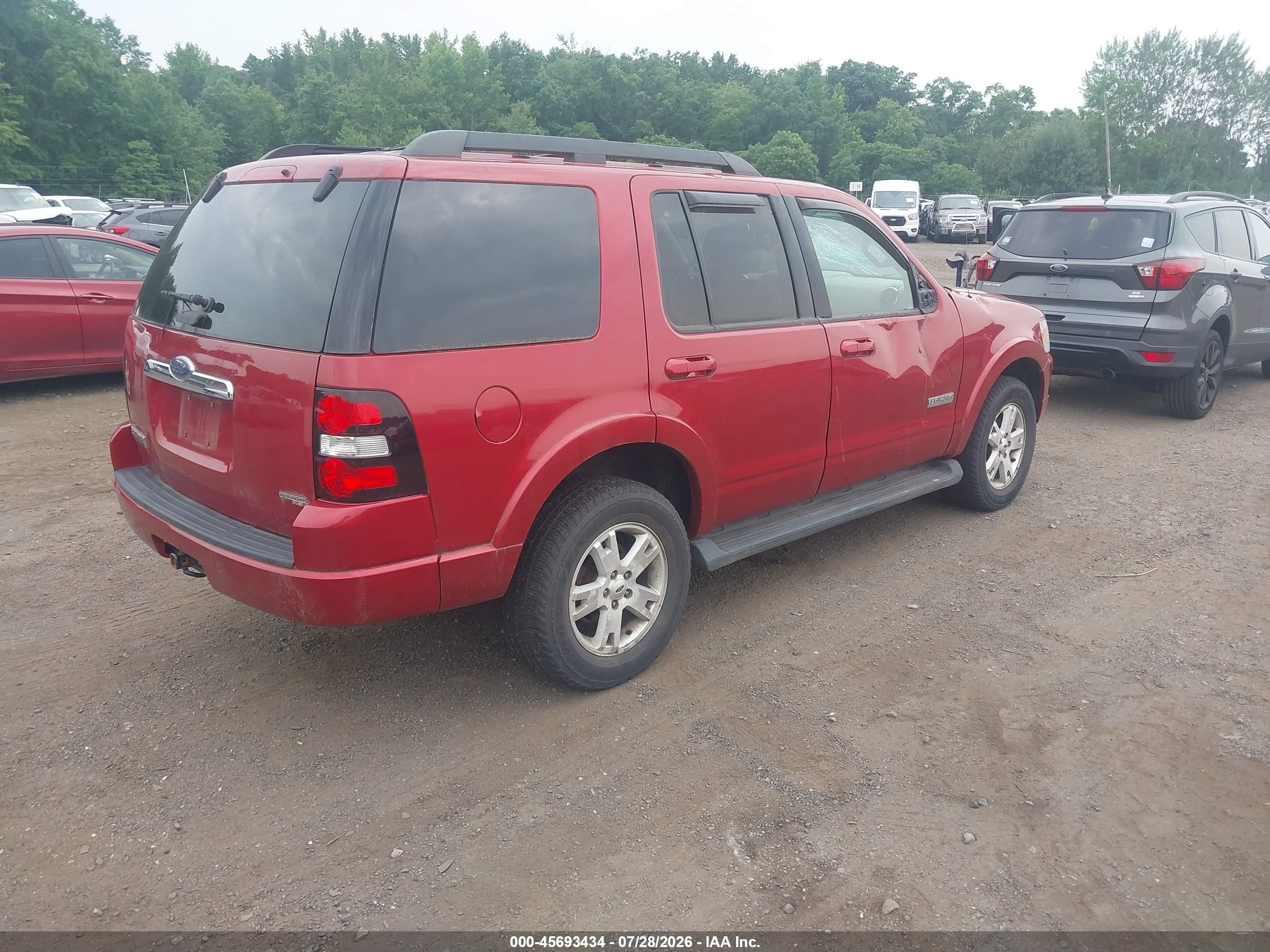 2007 Ford Explorer Xlt Red vin: 1FMEU73E07UB43829