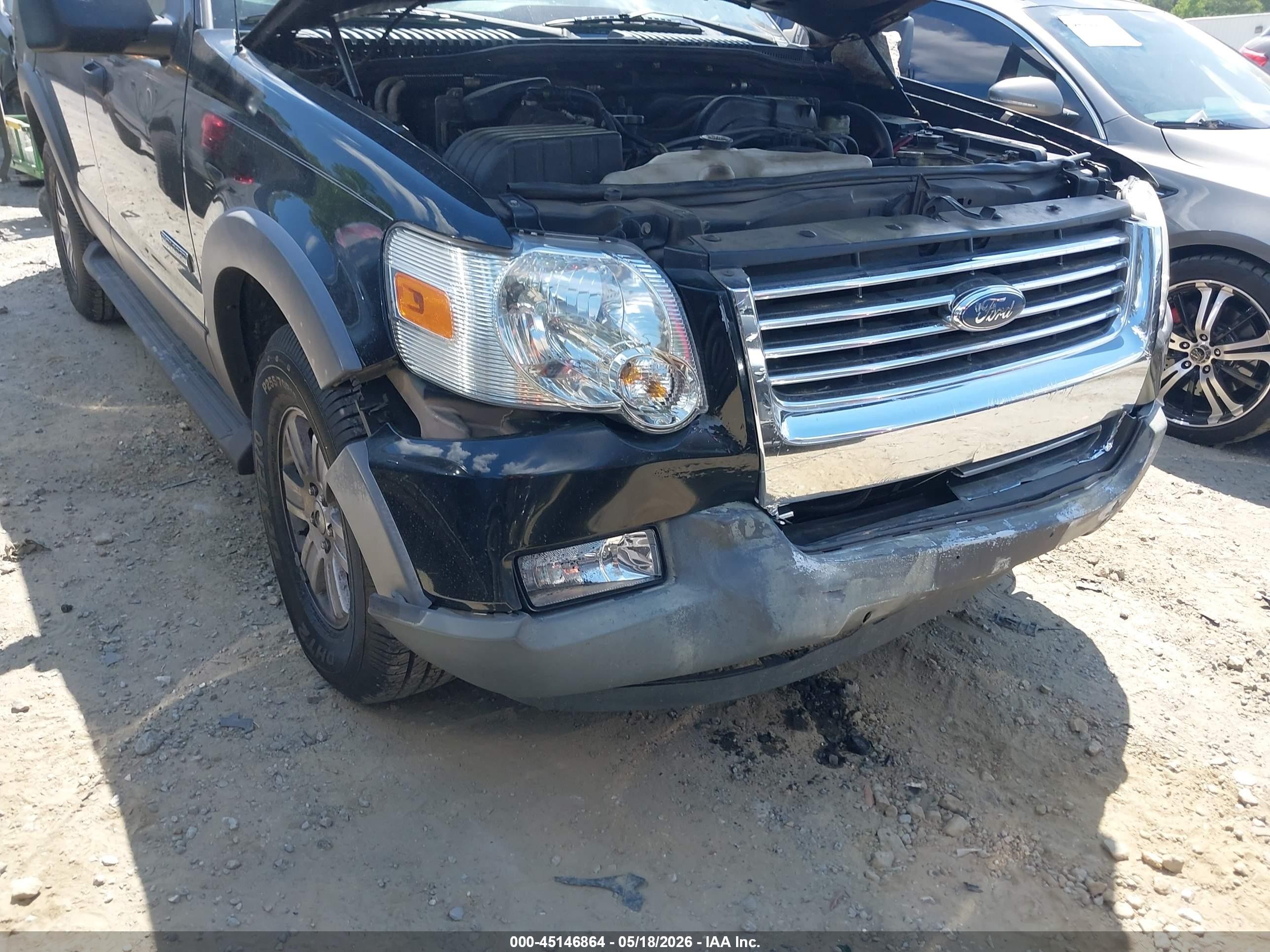 2006 Ford Explorer Xlt Black vin: 1FMEU73E26UB05694