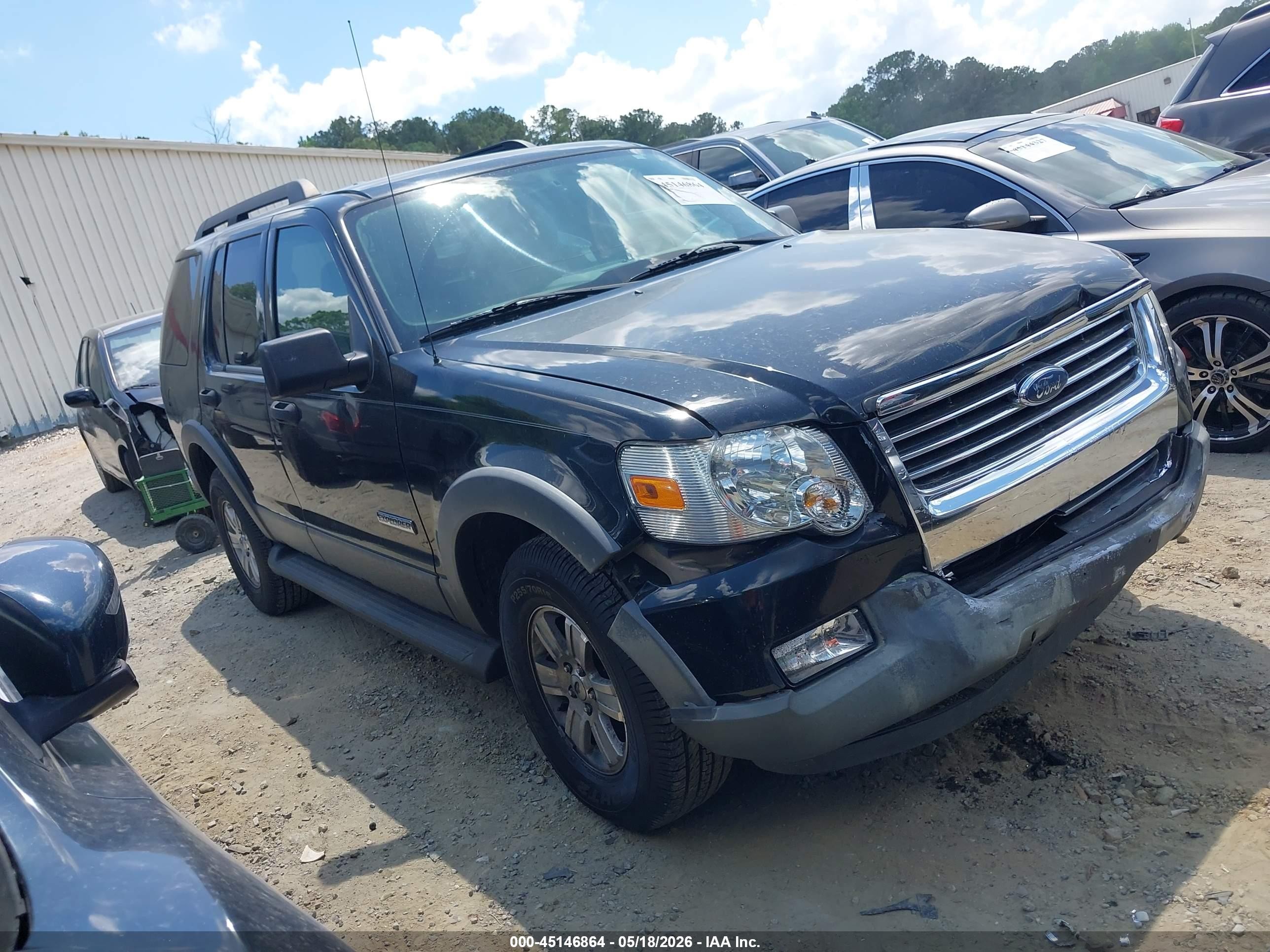 2006 Ford Explorer Xlt Black vin: 1FMEU73E26UB05694