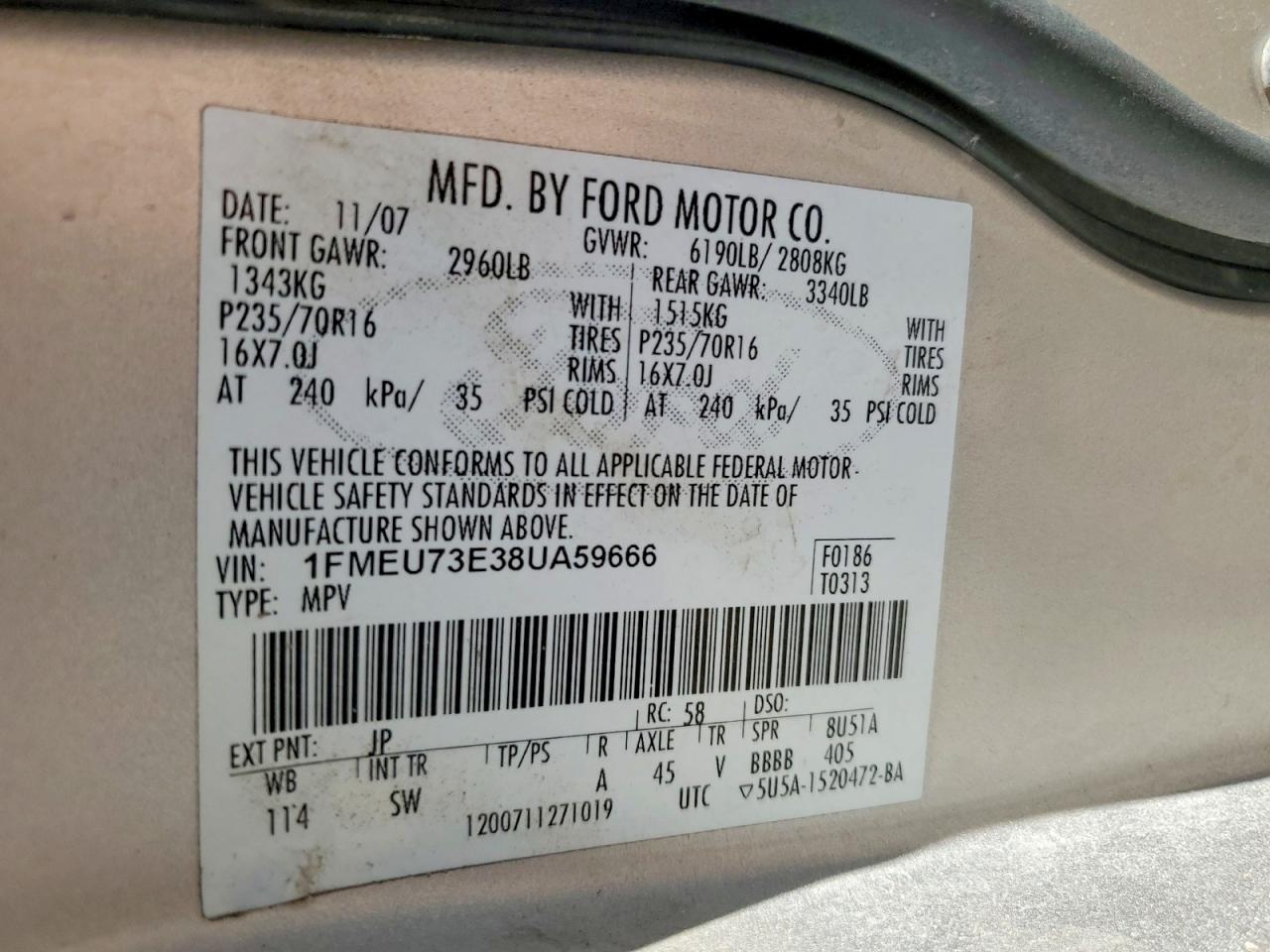 2008 Ford Explorer Xlt Silver vin: 1FMEU73E38UA59666