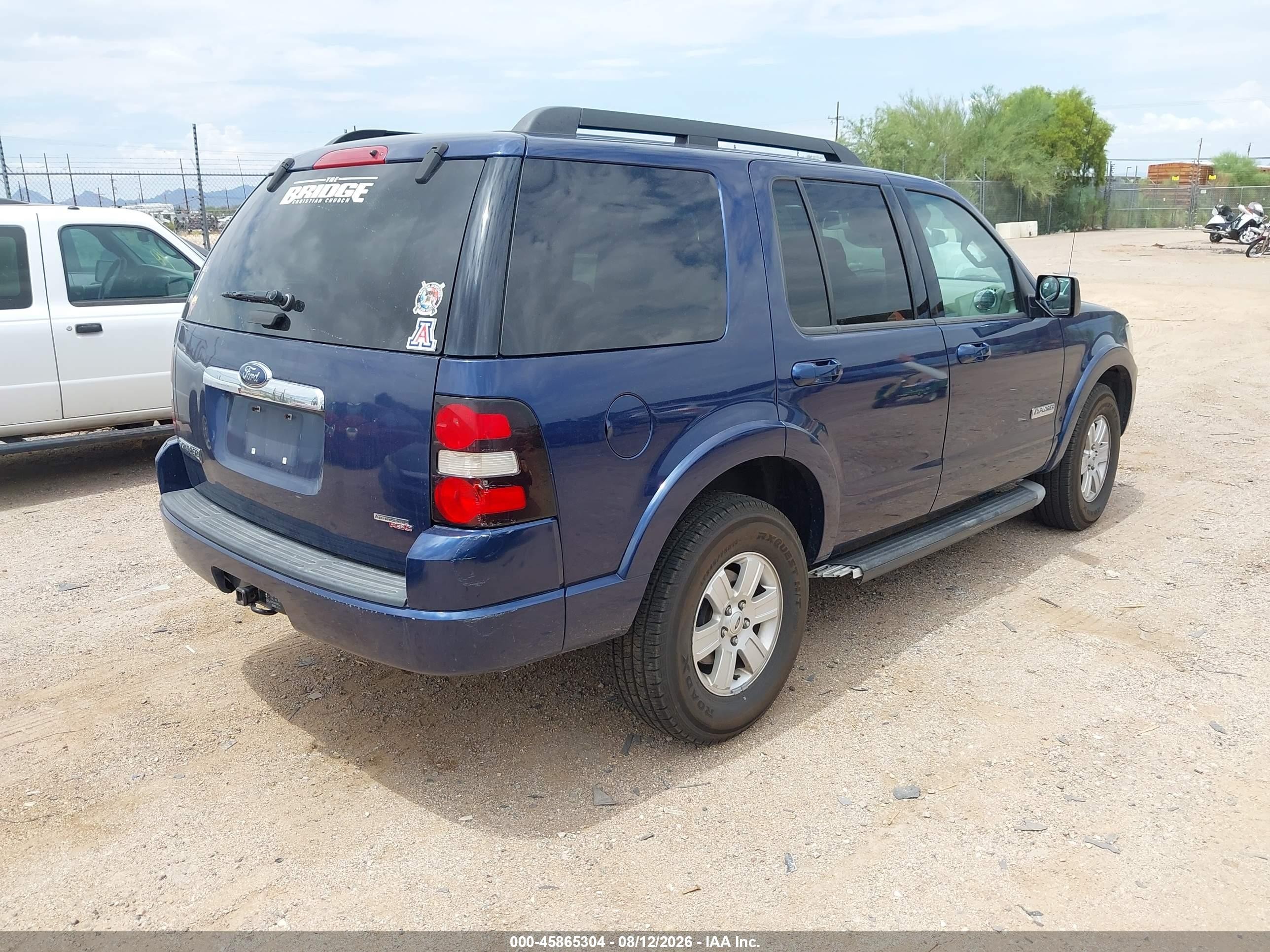2007 Ford Explorer Xlt Blue vin: 1FMEU73E47UB77417