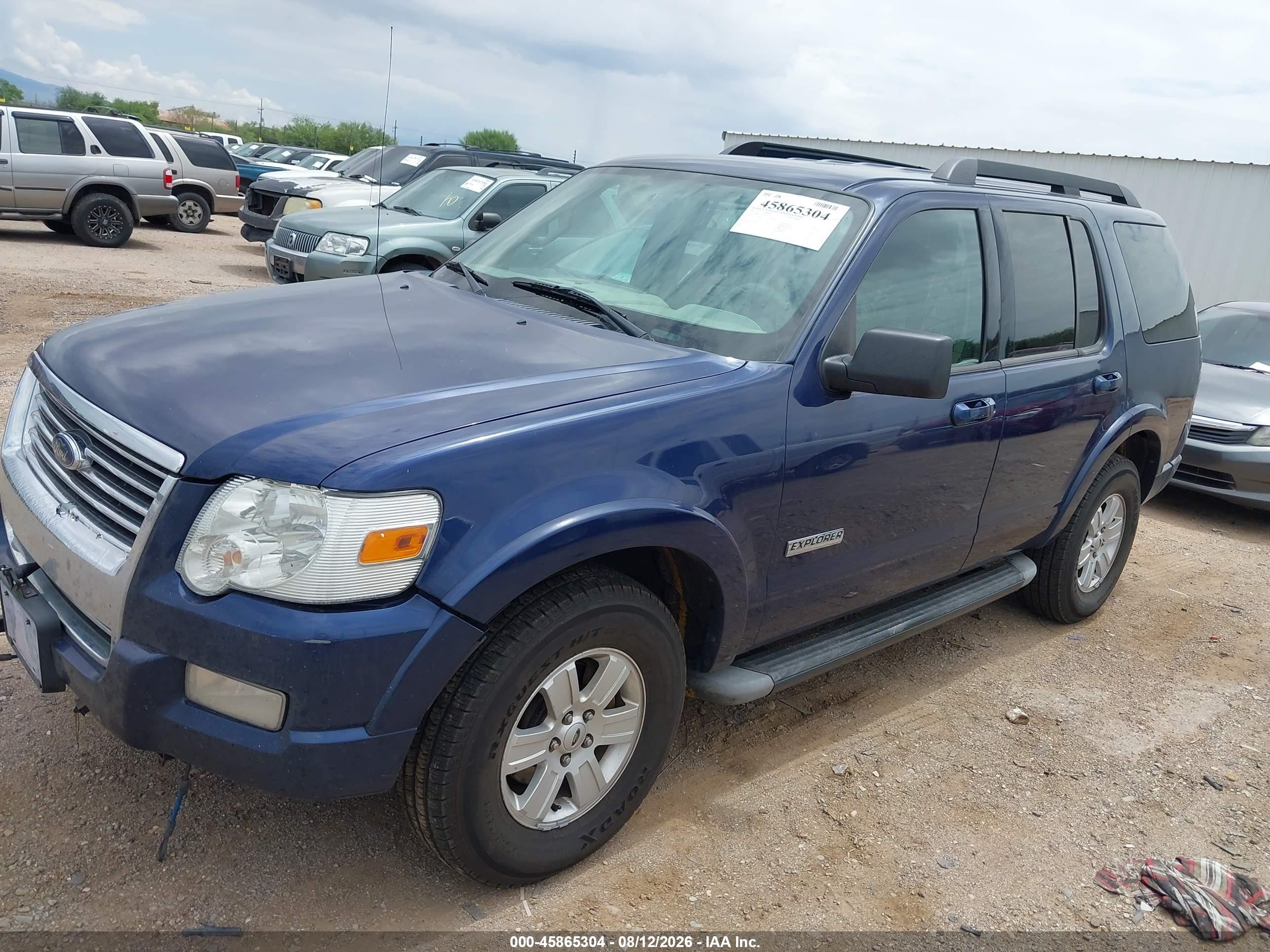 2007 Ford Explorer Xlt Blue vin: 1FMEU73E47UB77417