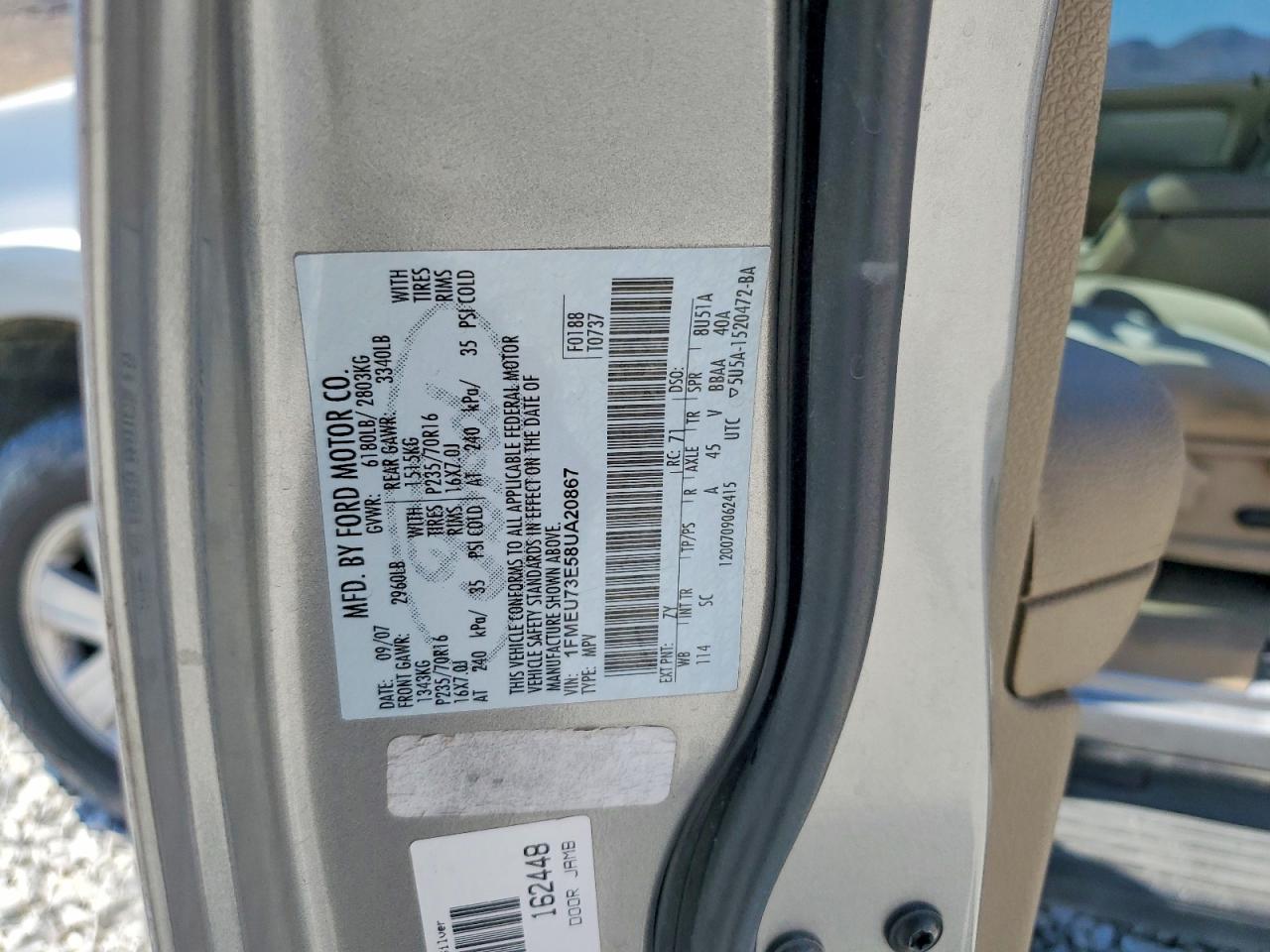 2008 Ford Explorer Xlt Silver vin: 1FMEU73E58UA20867