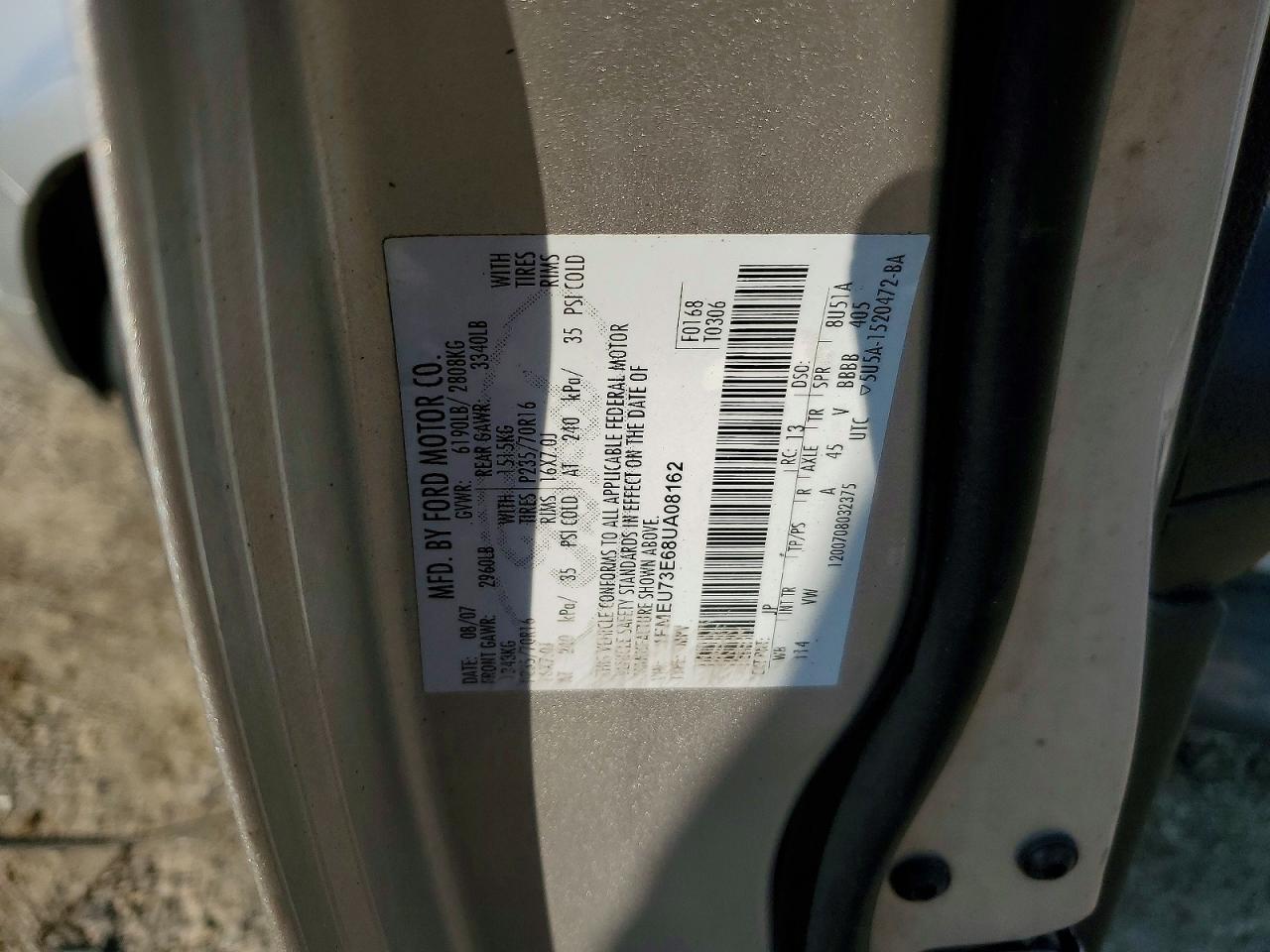 2008 Ford Explorer Xlt Серебряный vin: 1FMEU73E68UA08162