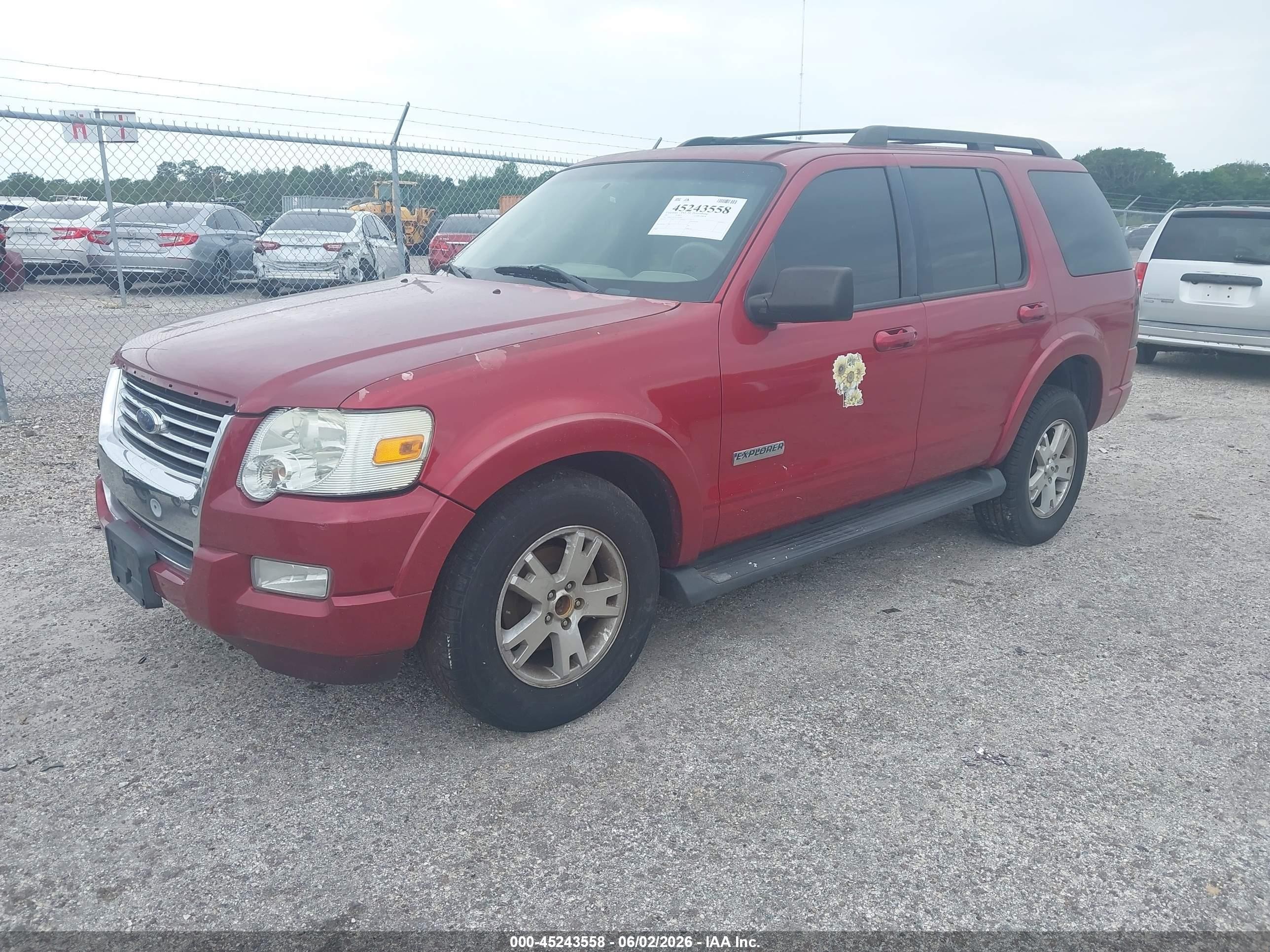 2007 Ford Explorer Xlt Burgundy vin: 1FMEU73E77UA69650