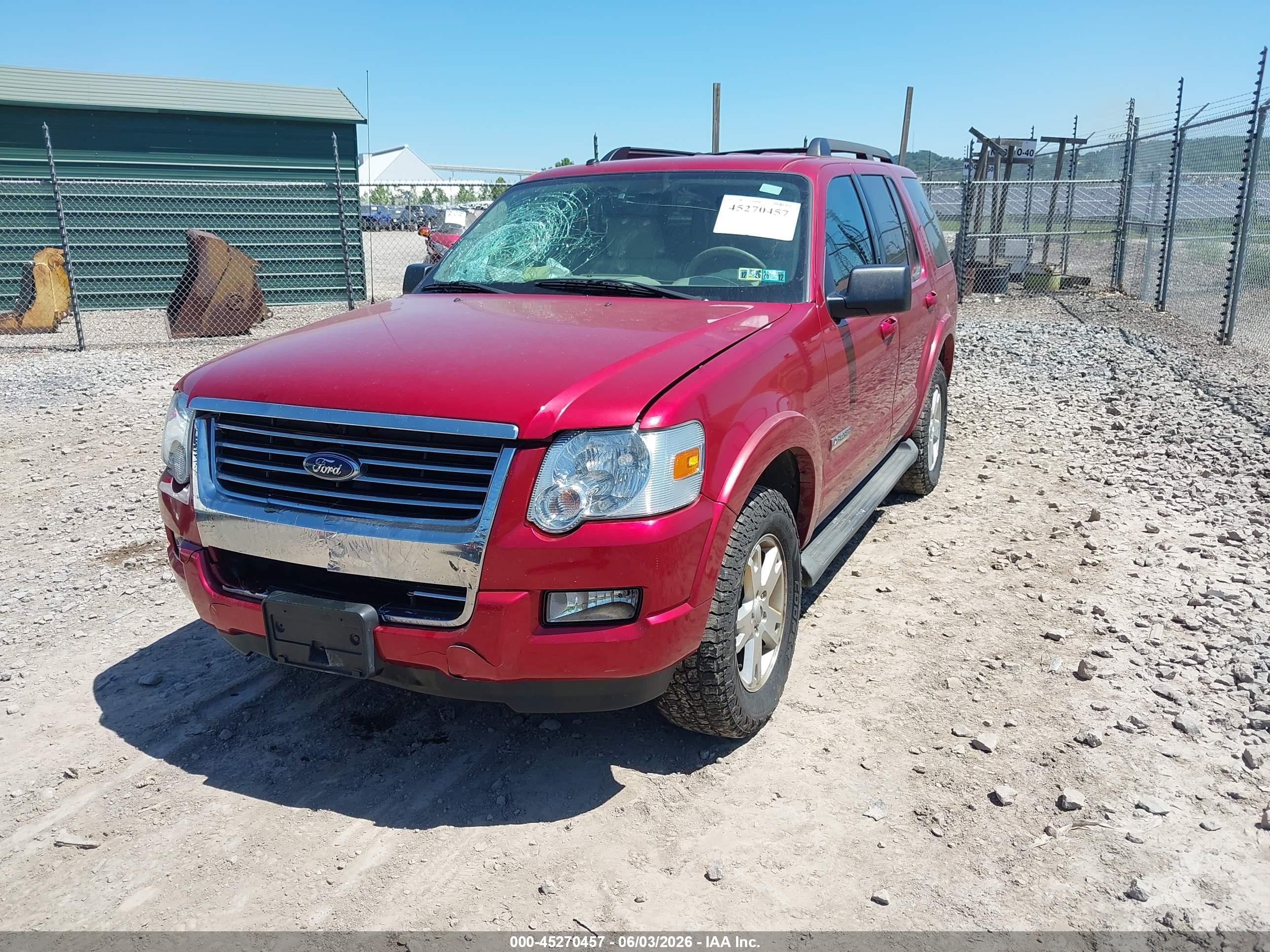 2007 Ford Explorer Xlt Red vin: 1FMEU73E77UB58232